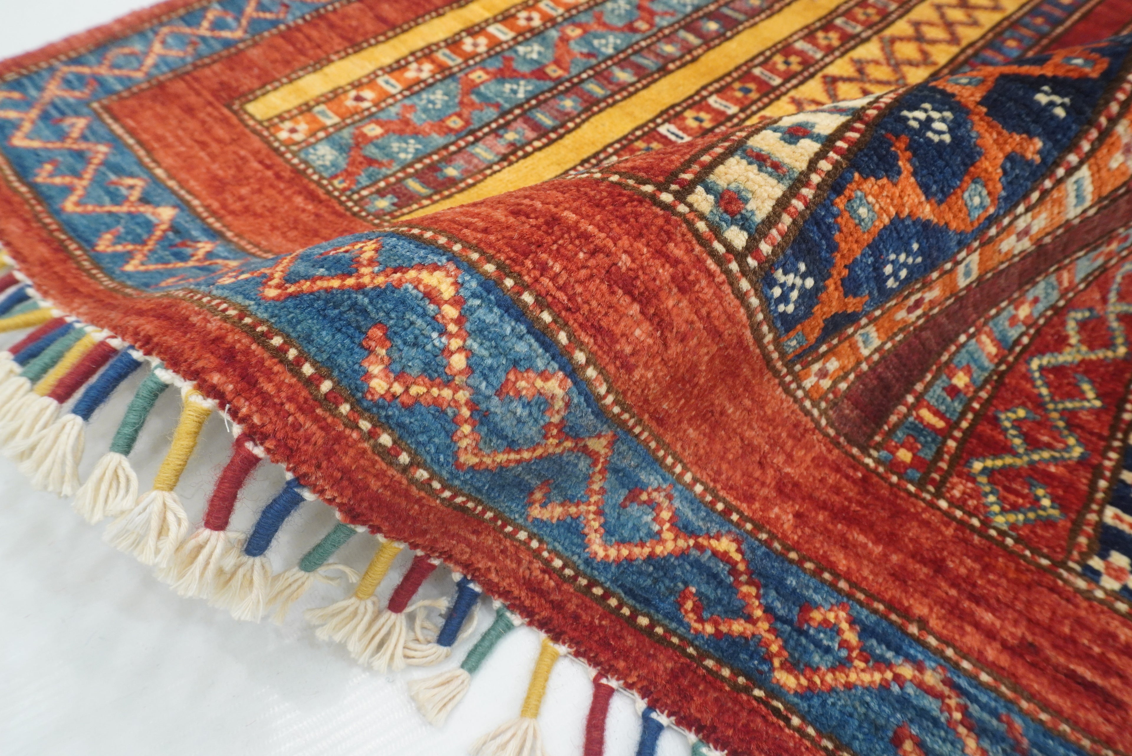 3x4 Red Turkish Style Hand knotted Wool Rug - Yildiz Rugs