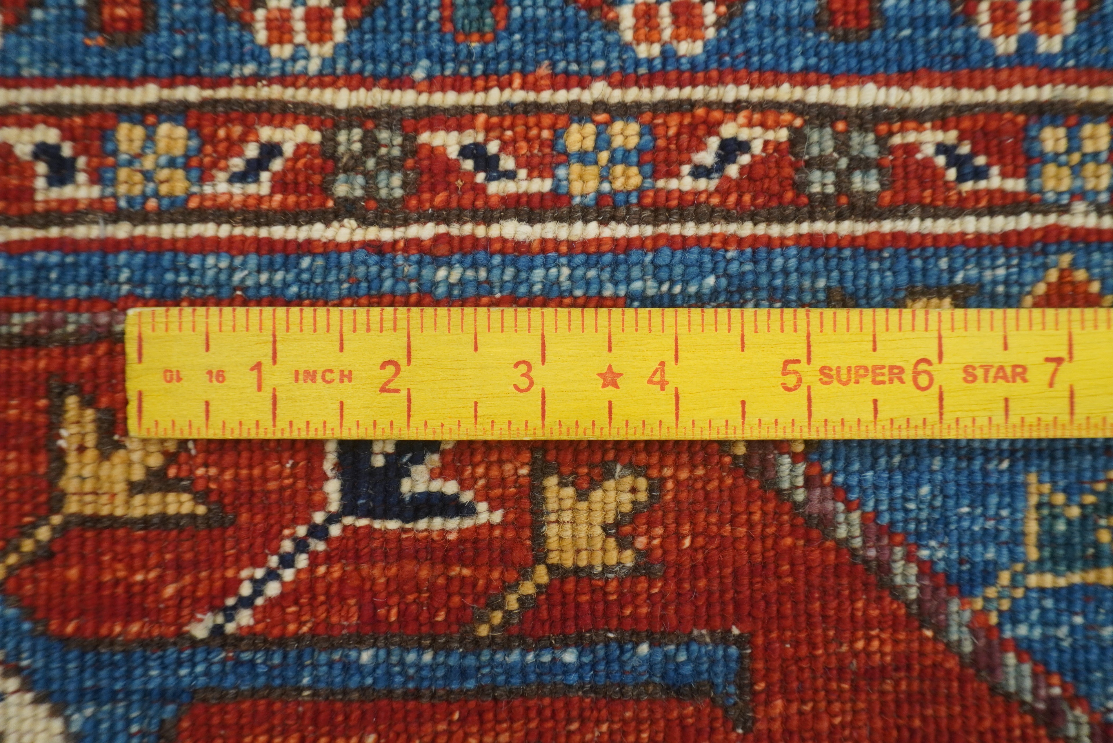 3x4 Blue Afghan Ersari Hand-Knotted Wool Oriental Rug - Yildiz Rugs