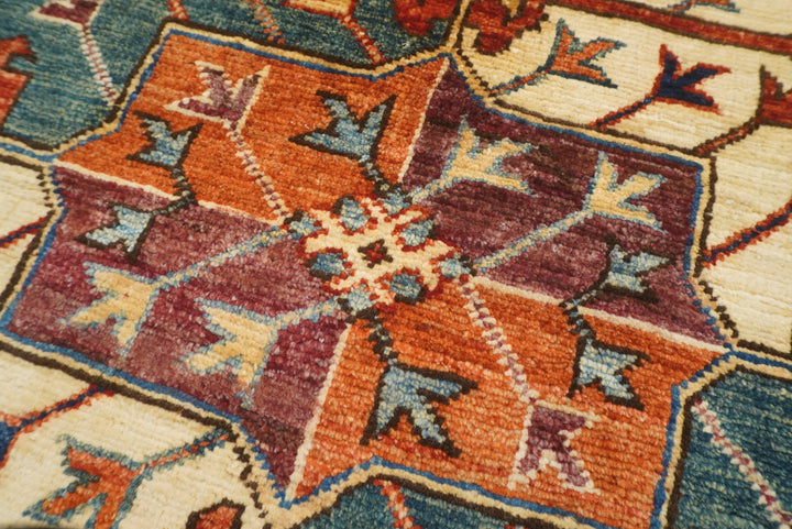 3x4 Red Ersari Hand Knotted Afghan Wool Oriental Rug - Yildiz Rugs