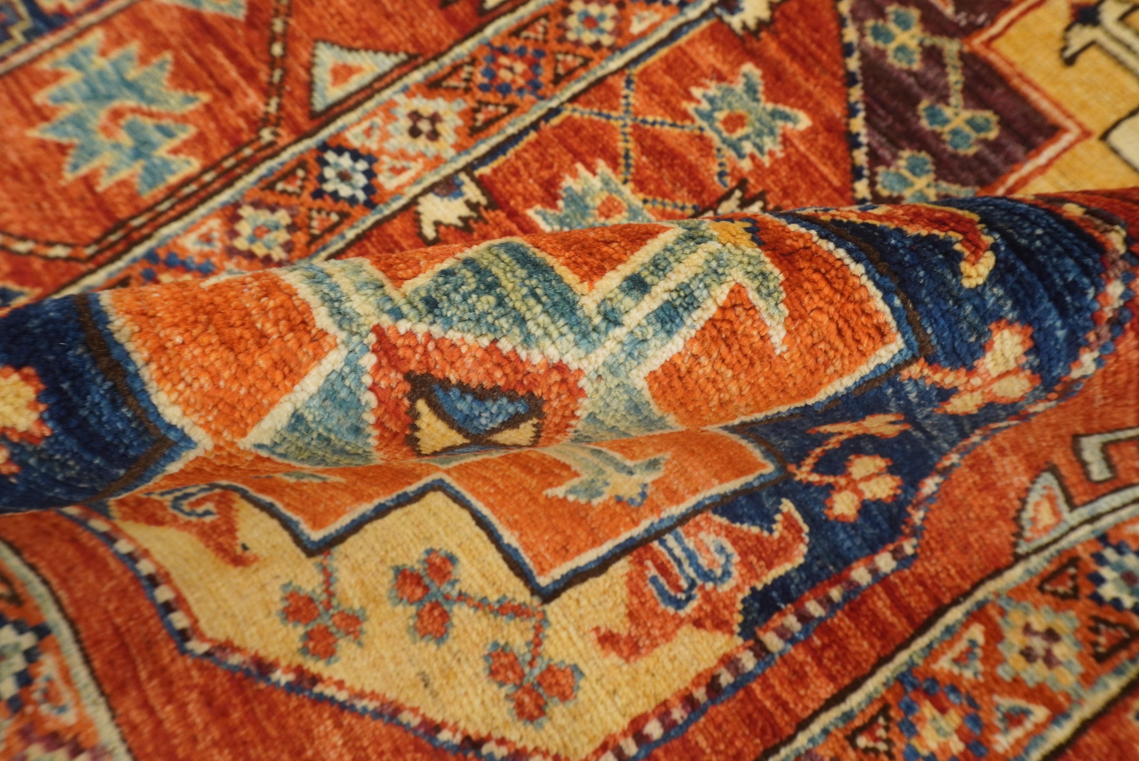 3x4 Red Ersari Hand Knotted Afghan Wool Oriental Rug - Yildiz Rugs