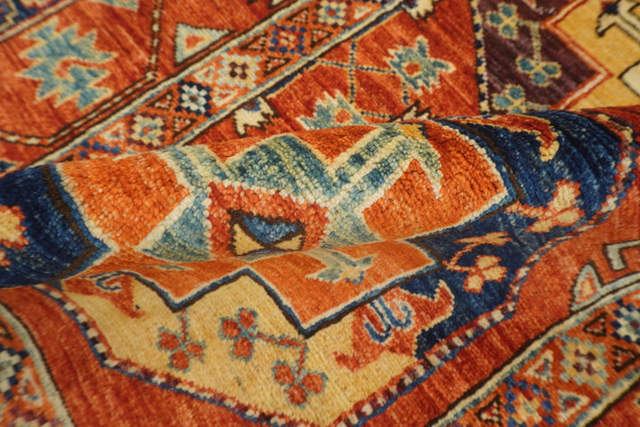 3x4 Red Ersari Hand Knotted Afghan Wool Oriental Rug - Yildiz Rugs