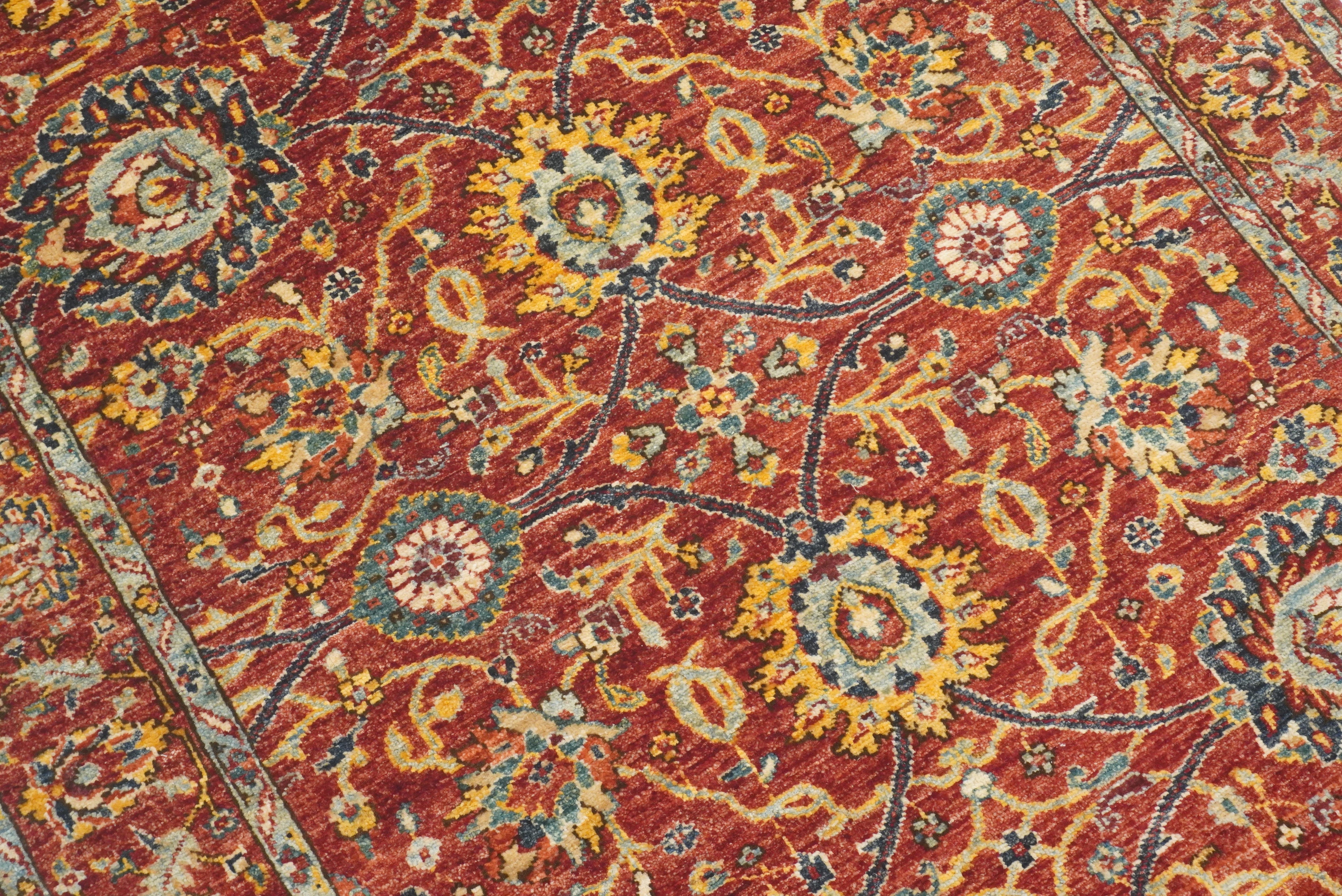4x6 Red Bidjar Afghan Hand-Knotted Oriental Rug - Yildiz Rugs