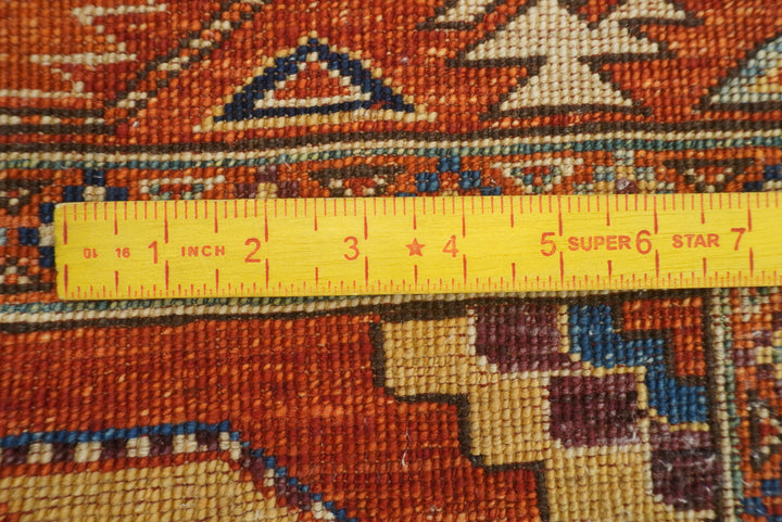 3x4 Red Ersari Hand Knotted Afghan Wool Oriental Rug - Yildiz Rugs