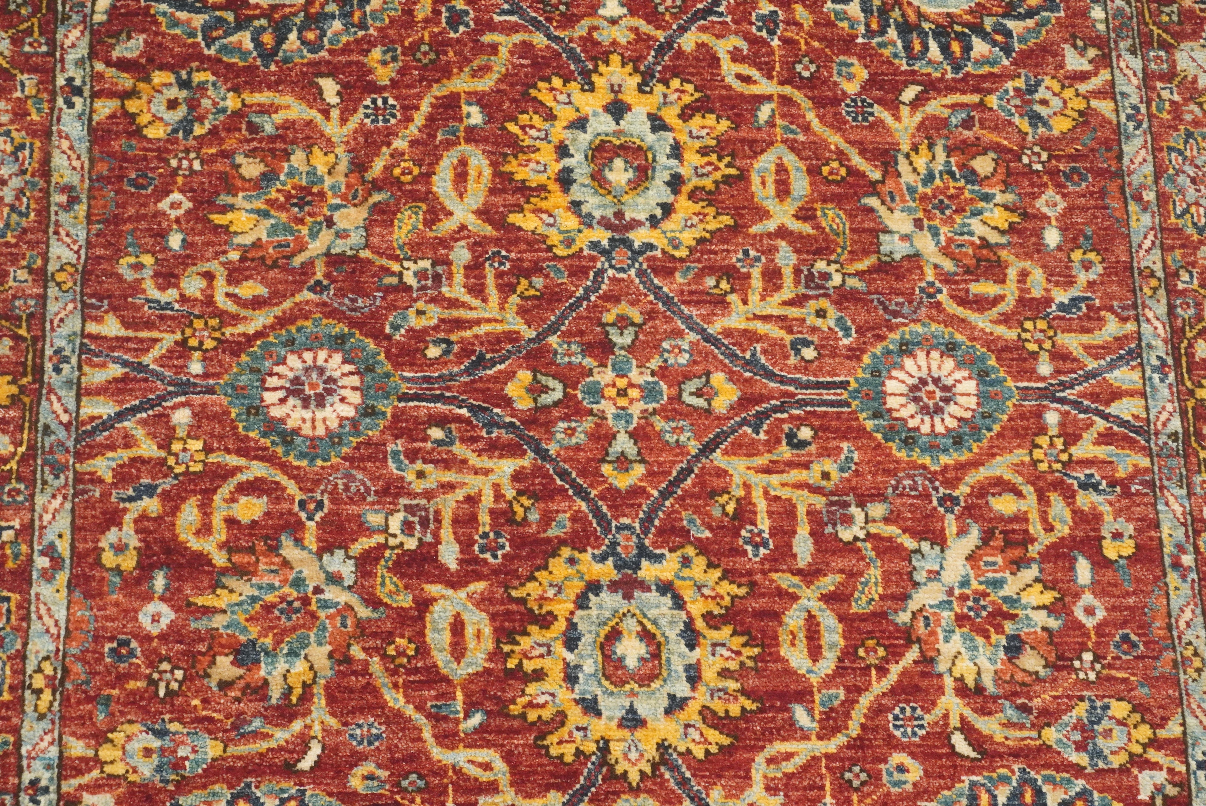 4x6 Red Bidjar Afghan Hand-Knotted Oriental Rug - Yildiz Rugs