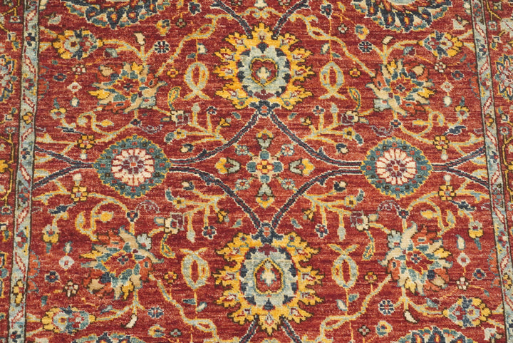 4x6 Red Bidjar Afghan Hand-Knotted Oriental Rug - Yildiz Rugs