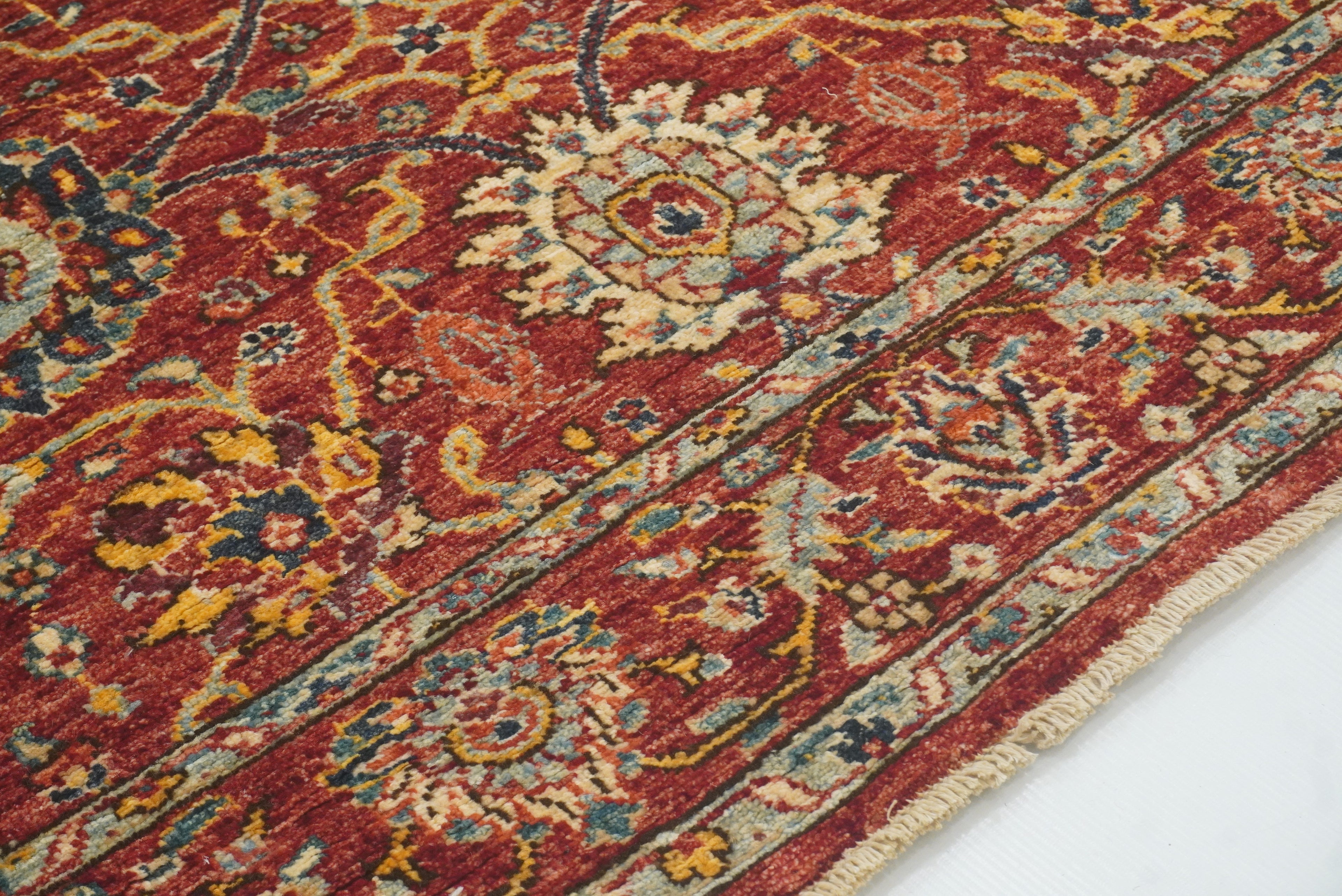 4x6 Red Bidjar Afghan Hand-Knotted Oriental Rug - Yildiz Rugs