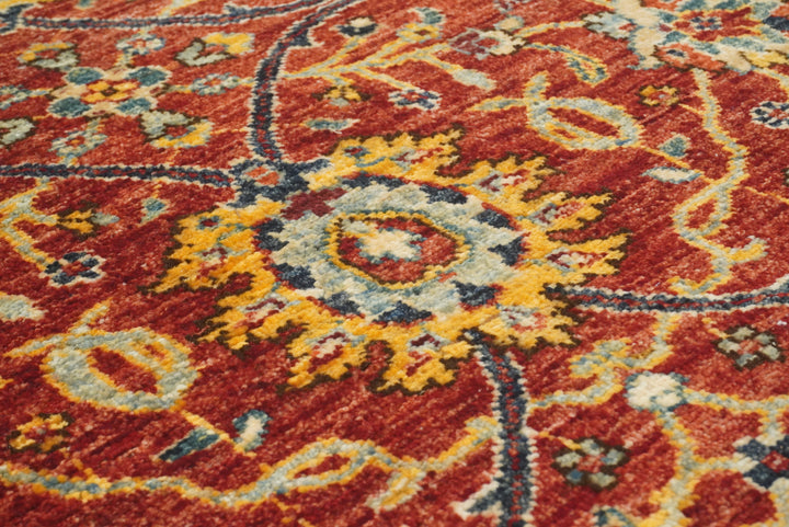 4x6 Red Bidjar Afghan Hand-Knotted Oriental Rug - Yildiz Rugs