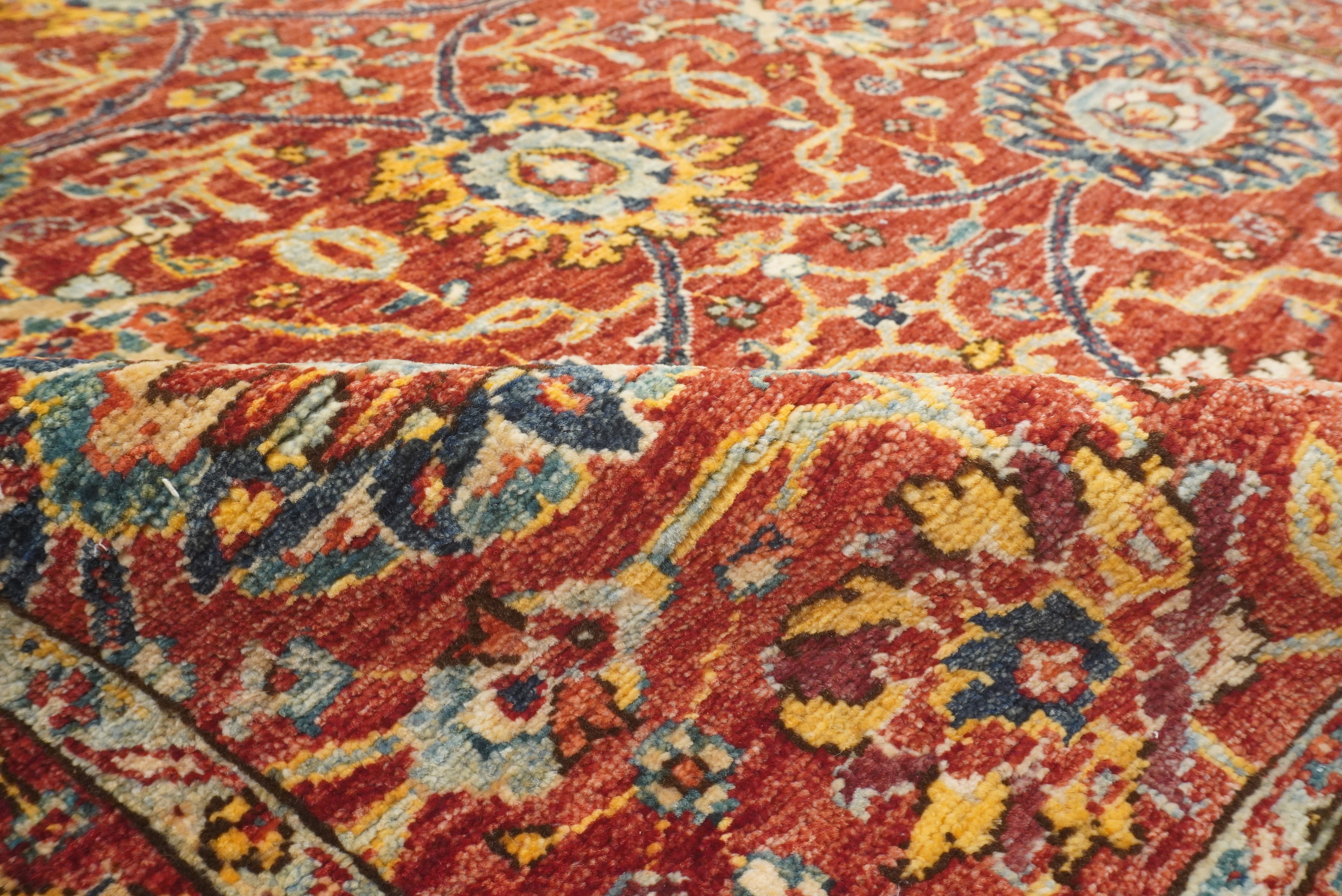 4x6 Red Bidjar Afghan Hand-Knotted Oriental Rug - Yildiz Rugs