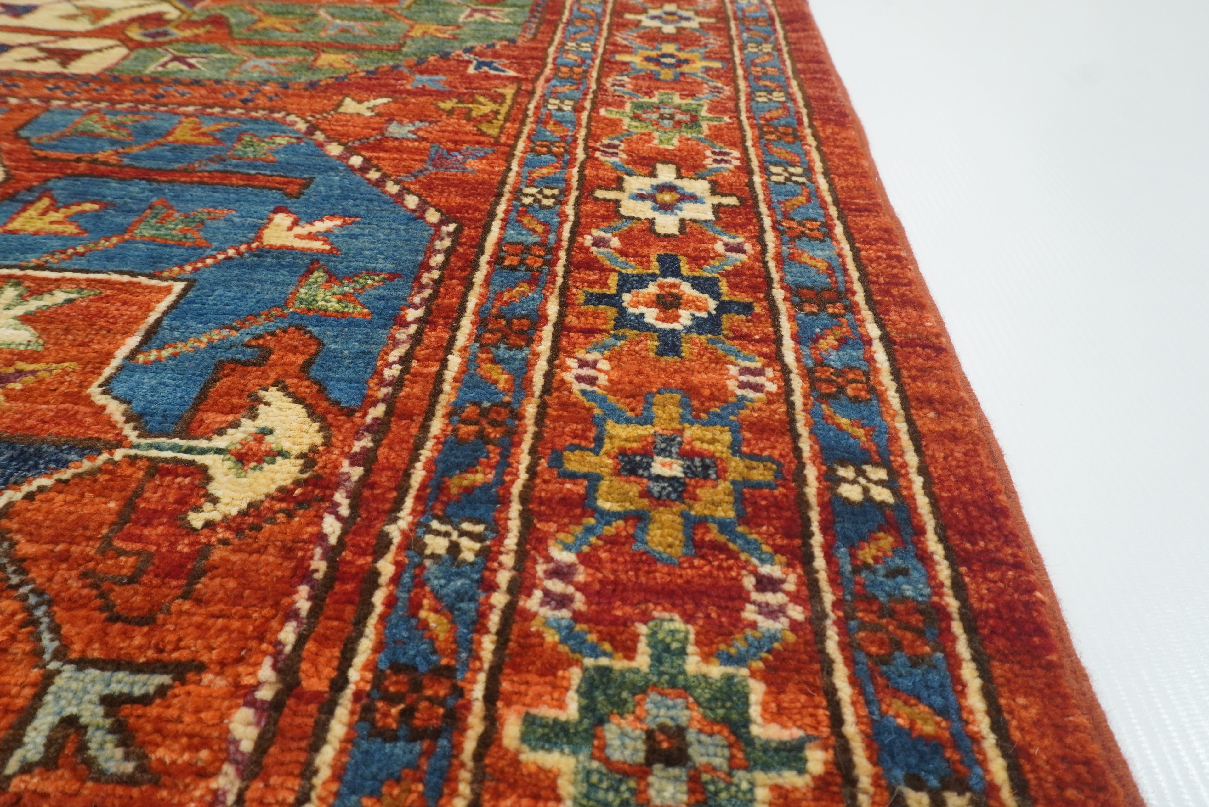 3x4 Red Ersari Hand Knotted Afghan Wool Oriental Rug - Yildiz Rugs