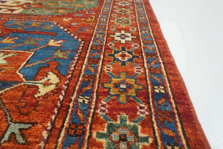 3x4 Red Ersari Hand Knotted Afghan Wool Oriental Rug - Yildiz Rugs