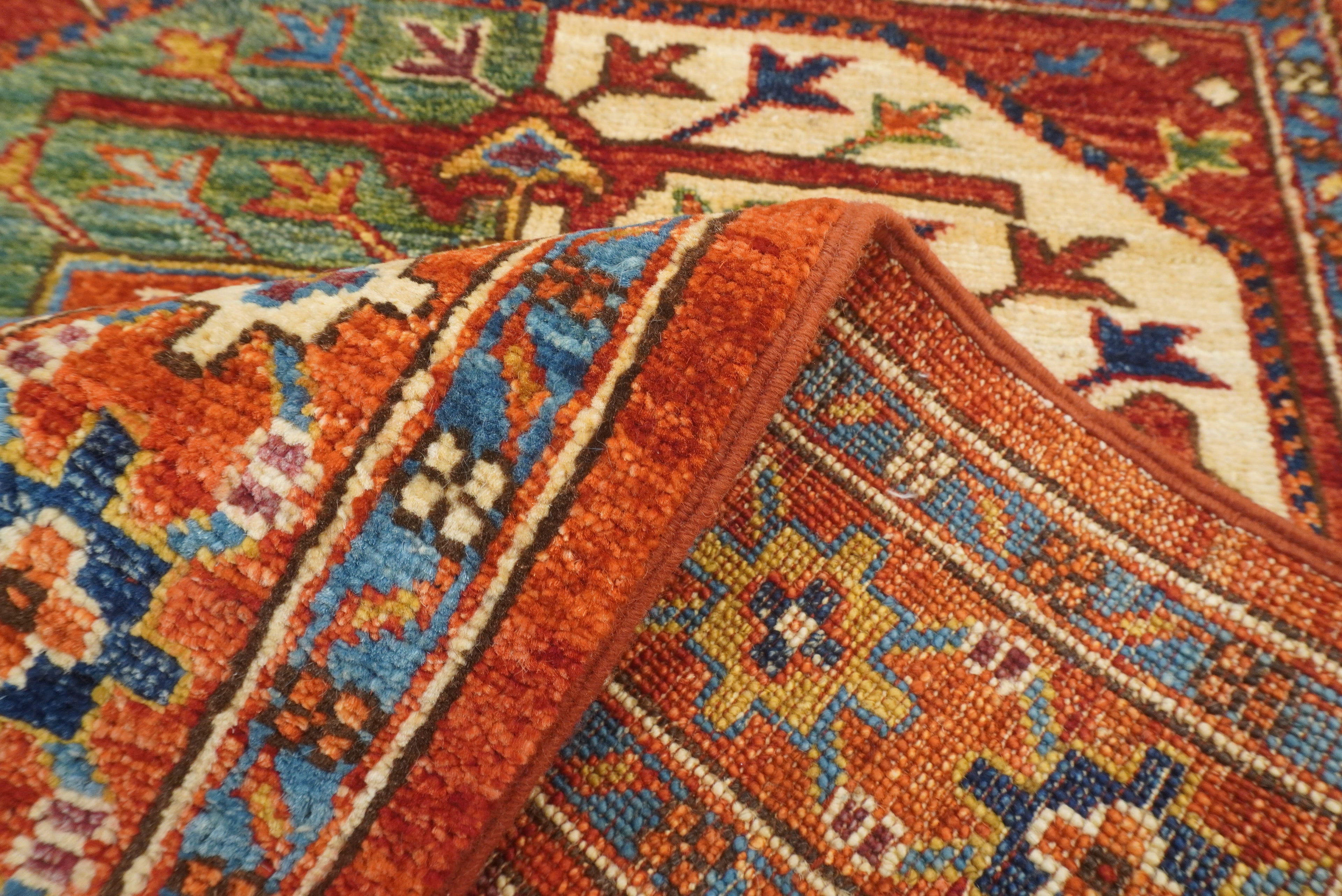 3x4 Red Ersari Hand Knotted Afghan Wool Oriental Rug - Yildiz Rugs