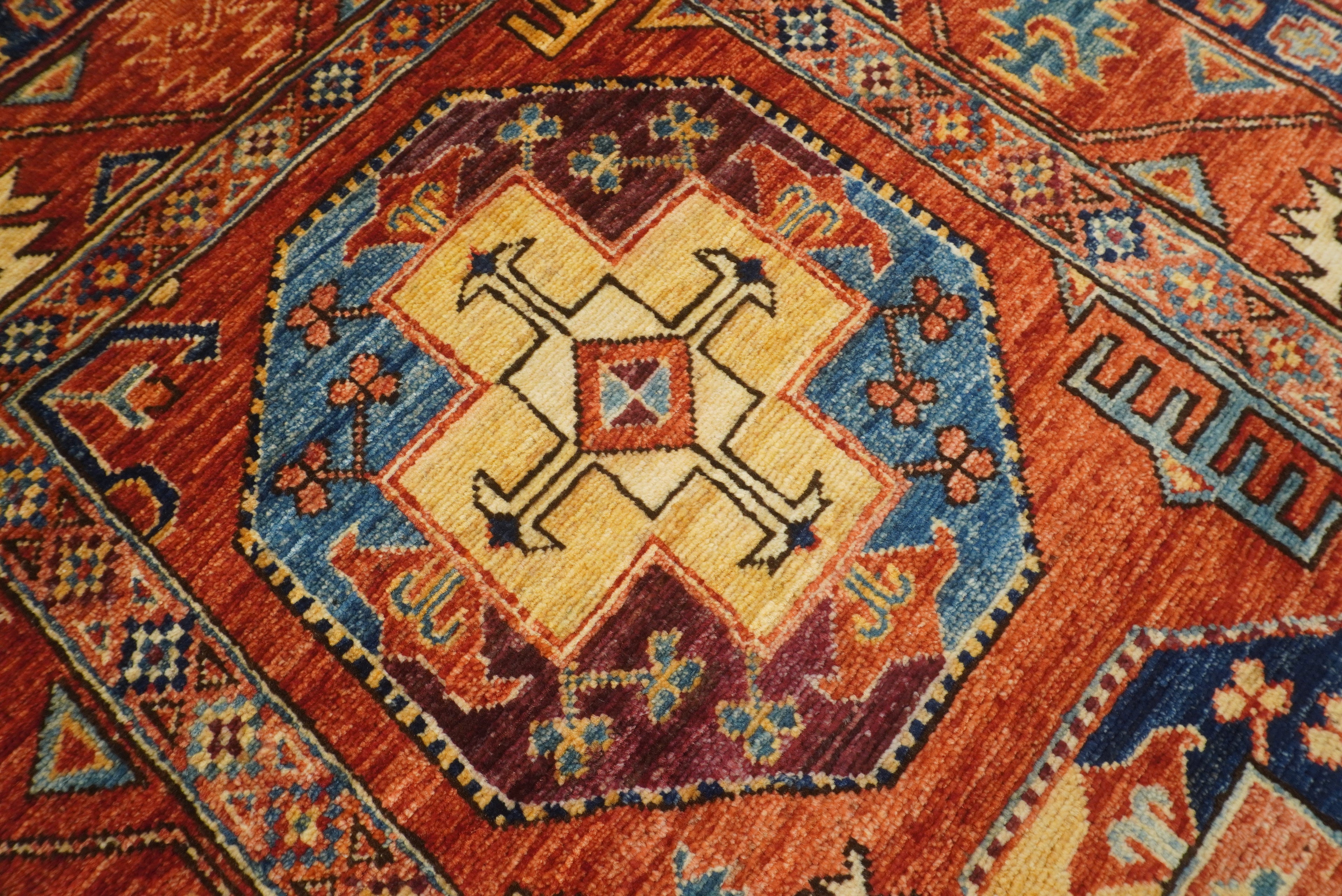 3x4 Red Ersari Hand Knotted Afghan Wool Oriental Rug - Yildiz Rugs