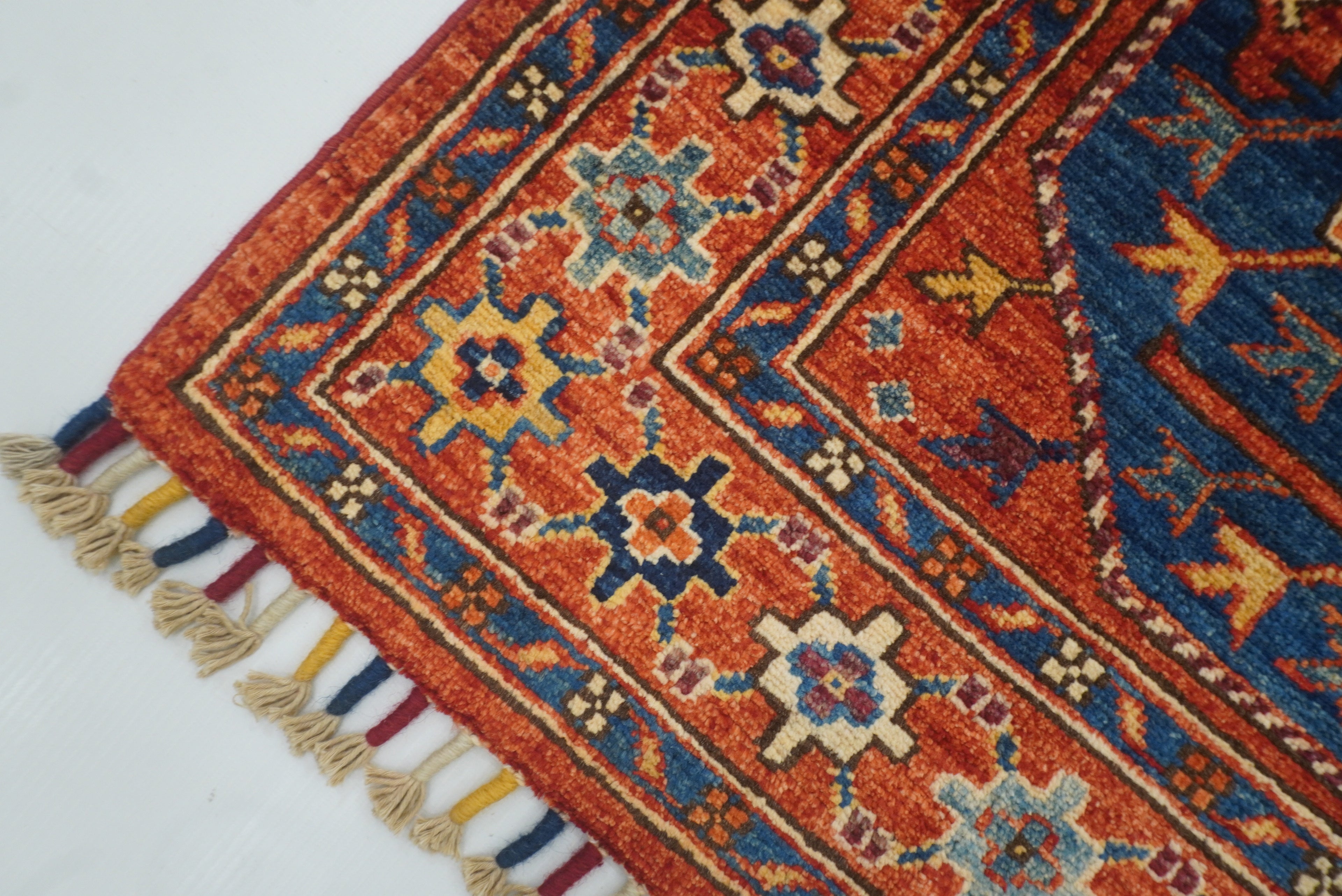 2'8"x4'4" Red Ersari Hand Knotted Afghan Wool Oriental Rug - Yildiz Rugs