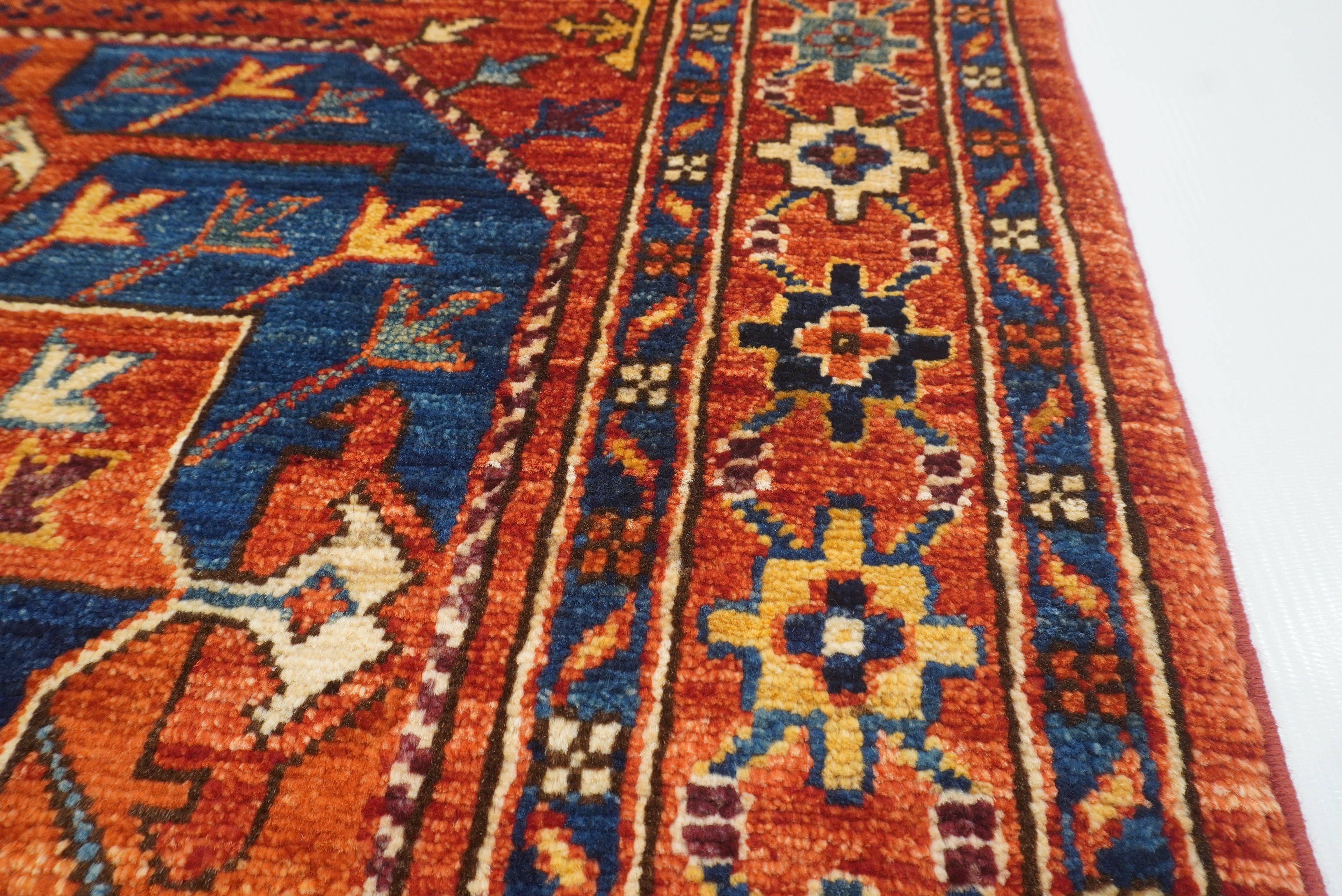2'8"x4'4" Red Ersari Hand Knotted Afghan Wool Oriental Rug - Yildiz Rugs
