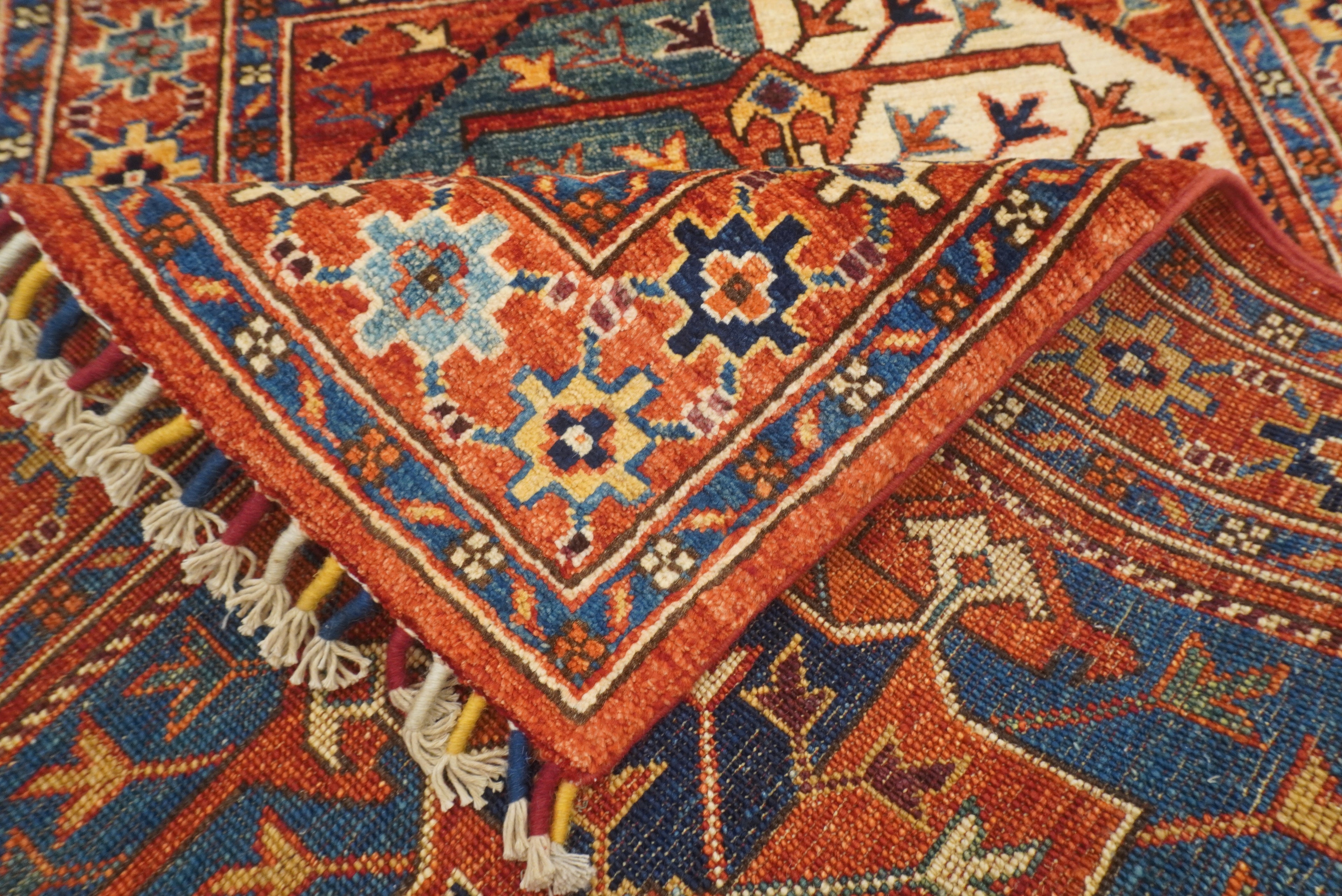 2'8"x4'4" Red Ersari Hand Knotted Afghan Wool Oriental Rug - Yildiz Rugs