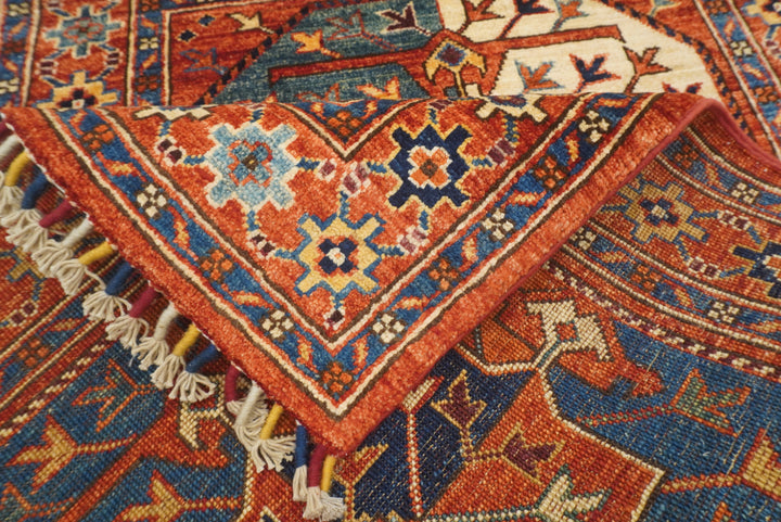 2'8"x4'4" Red Ersari Hand Knotted Afghan Wool Oriental Rug - Yildiz Rugs
