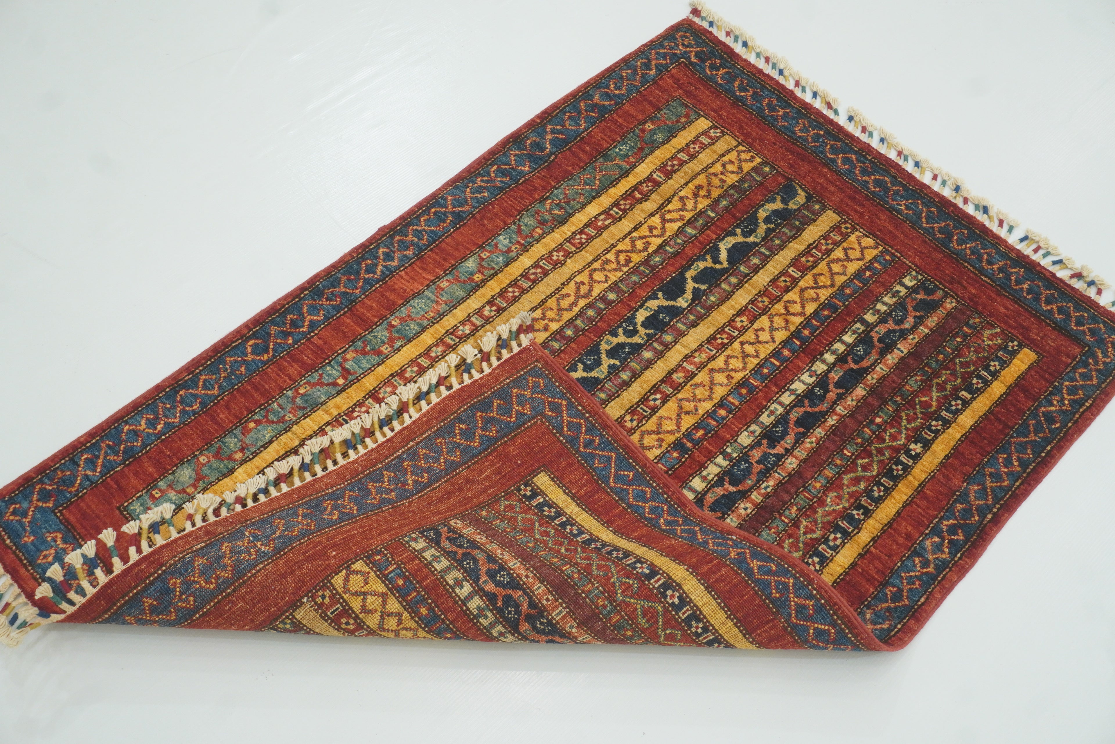 3x4 Red Turkish Style Hand knotted Wool Rug - Yildiz Rugs