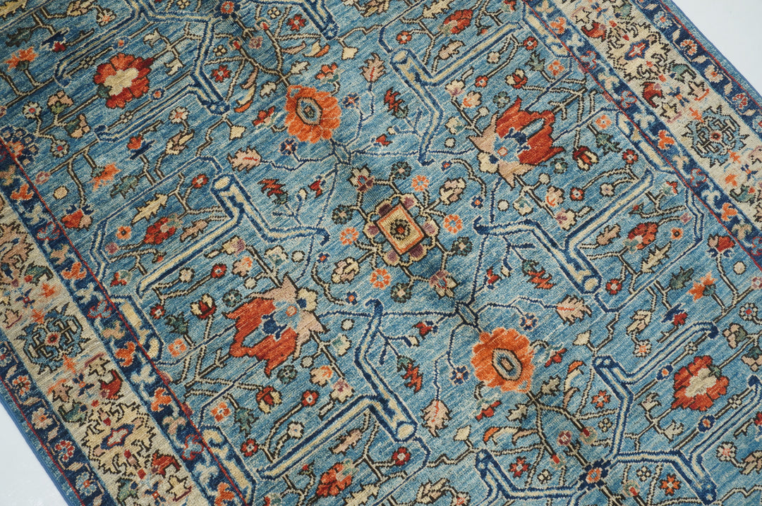 SOLD 4x6 Muted Blue Afghan Bidjar hand knotted Wool Oriental Rug