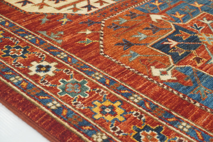 3x4 Red Ersari Hand Knotted Afghan Oriental Rug - Yildiz Rugs