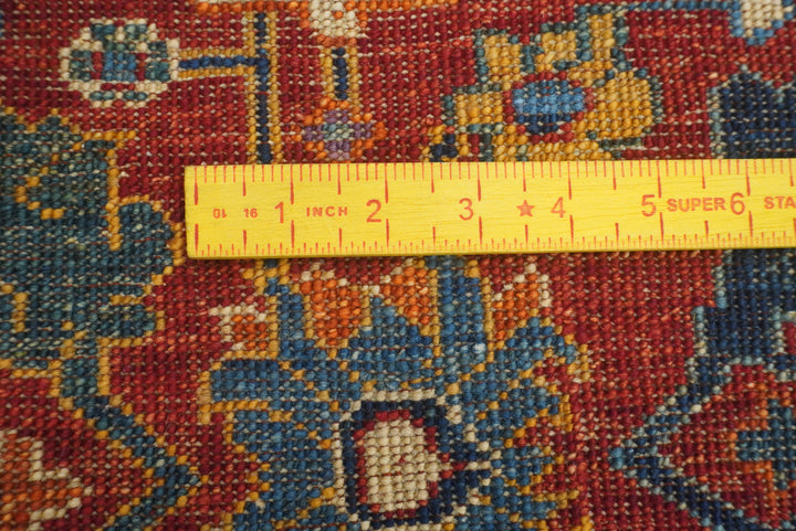9 ft Red Bidjar Afghan Hand-Knotted Wool Runner Rug - Yildiz Rugs
