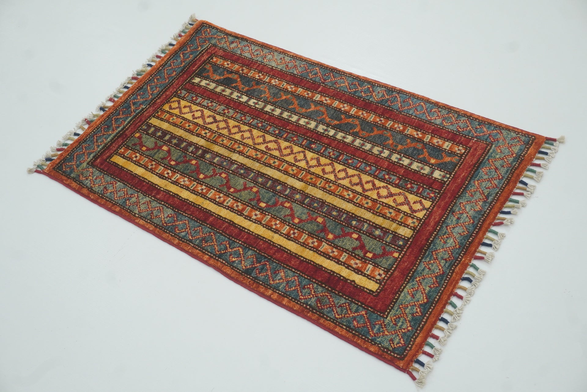 2x3 Red Turkish Hand-Knotted Wool Rug - Yildiz Rugs