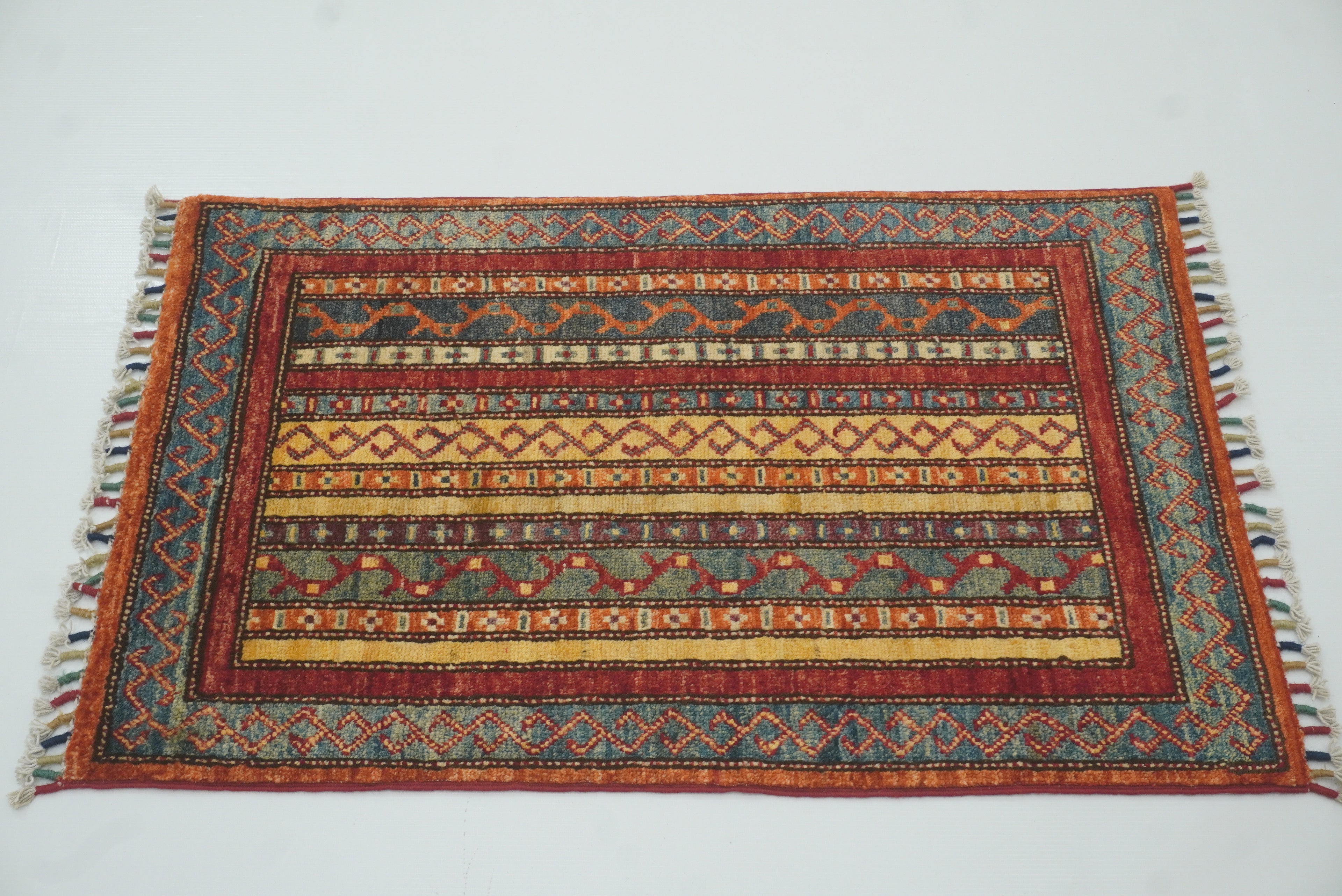 2x3 Red Turkish Hand-Knotted Wool Rug - Yildiz Rugs