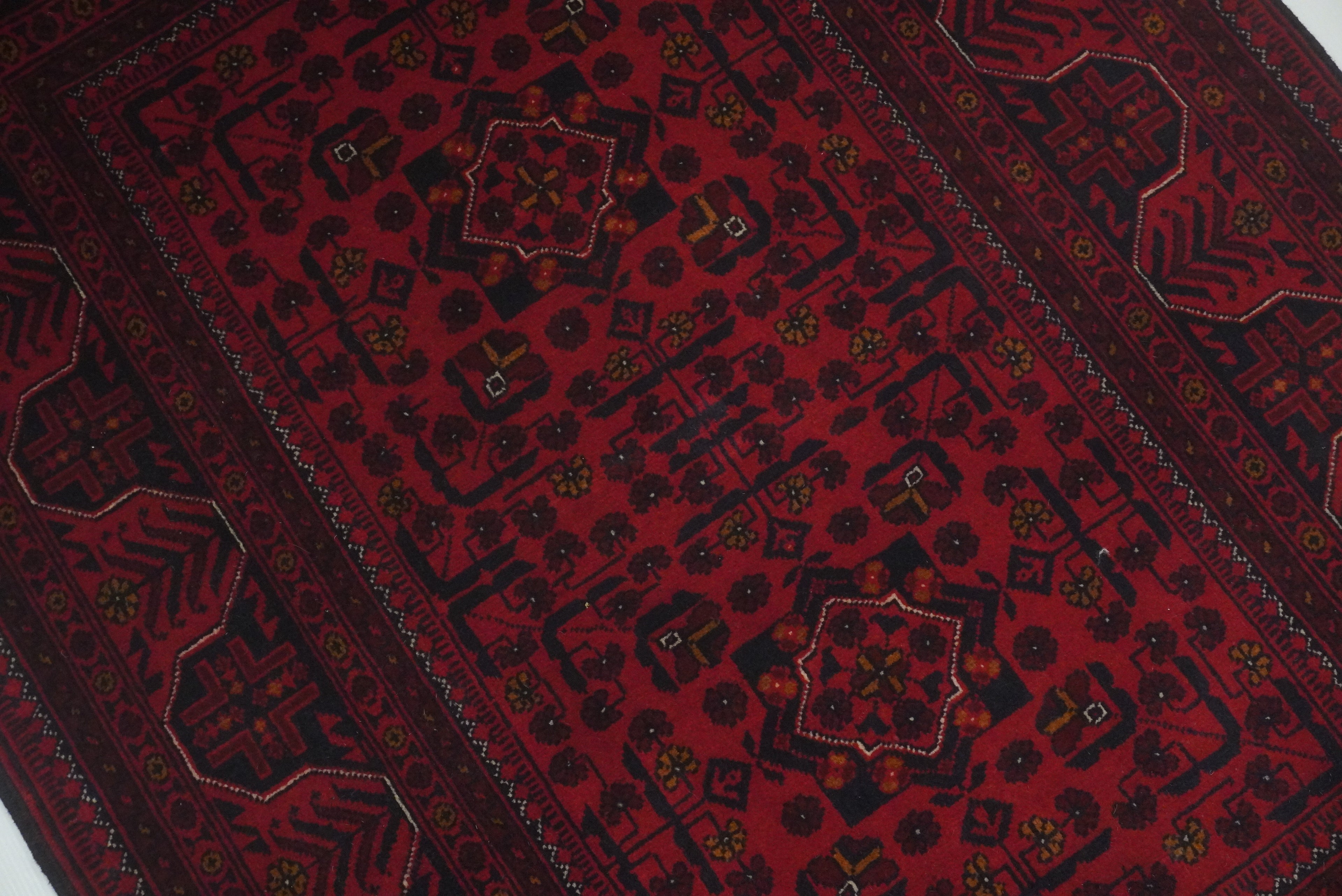 3x5 Red Kunduz Afghan Hand Knotted Oriental Rug - Yildiz Rugs