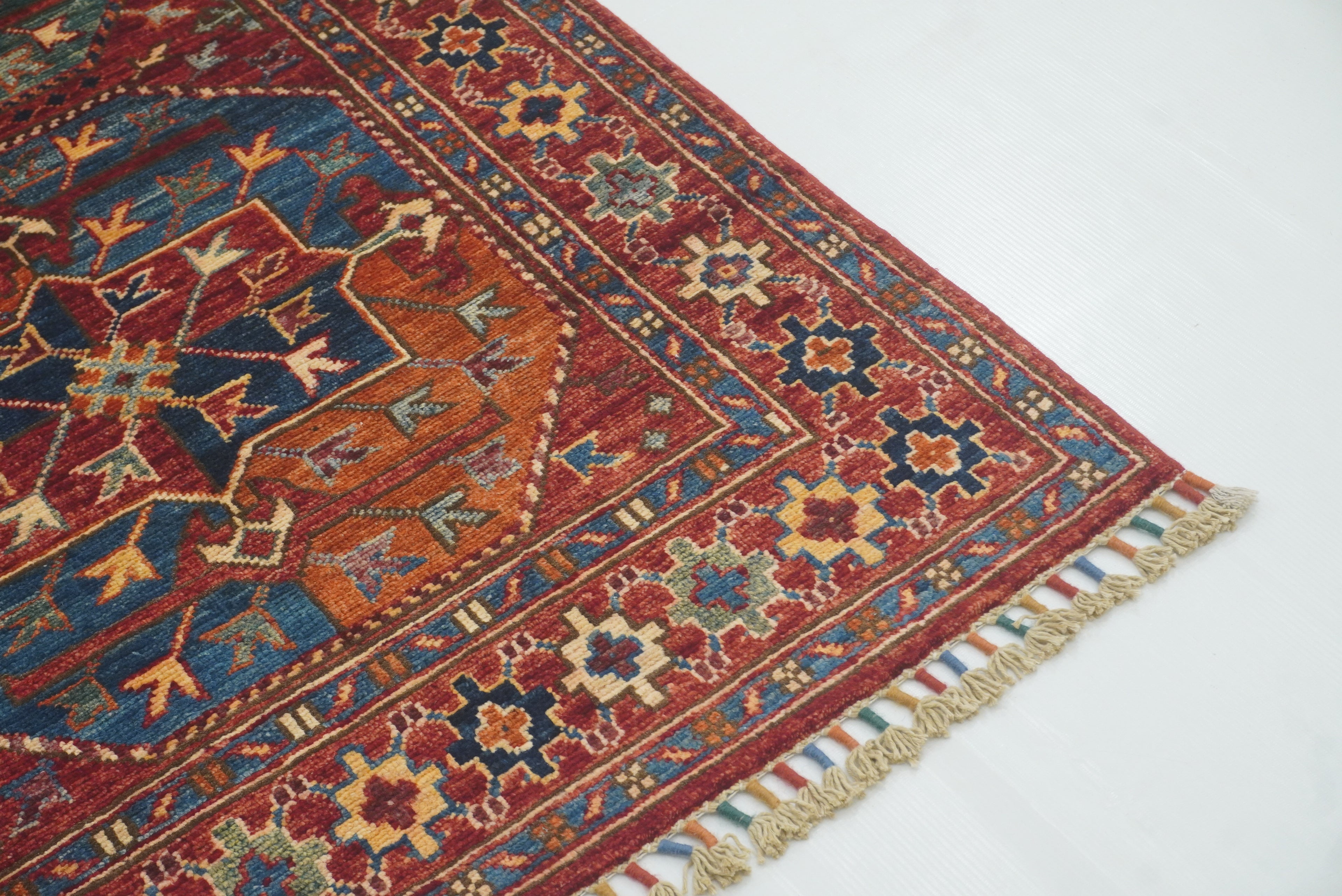 2'8"x4'4" Red Ersari Hand Knotted Afghan Oriental Rug - Yildiz Rugs
