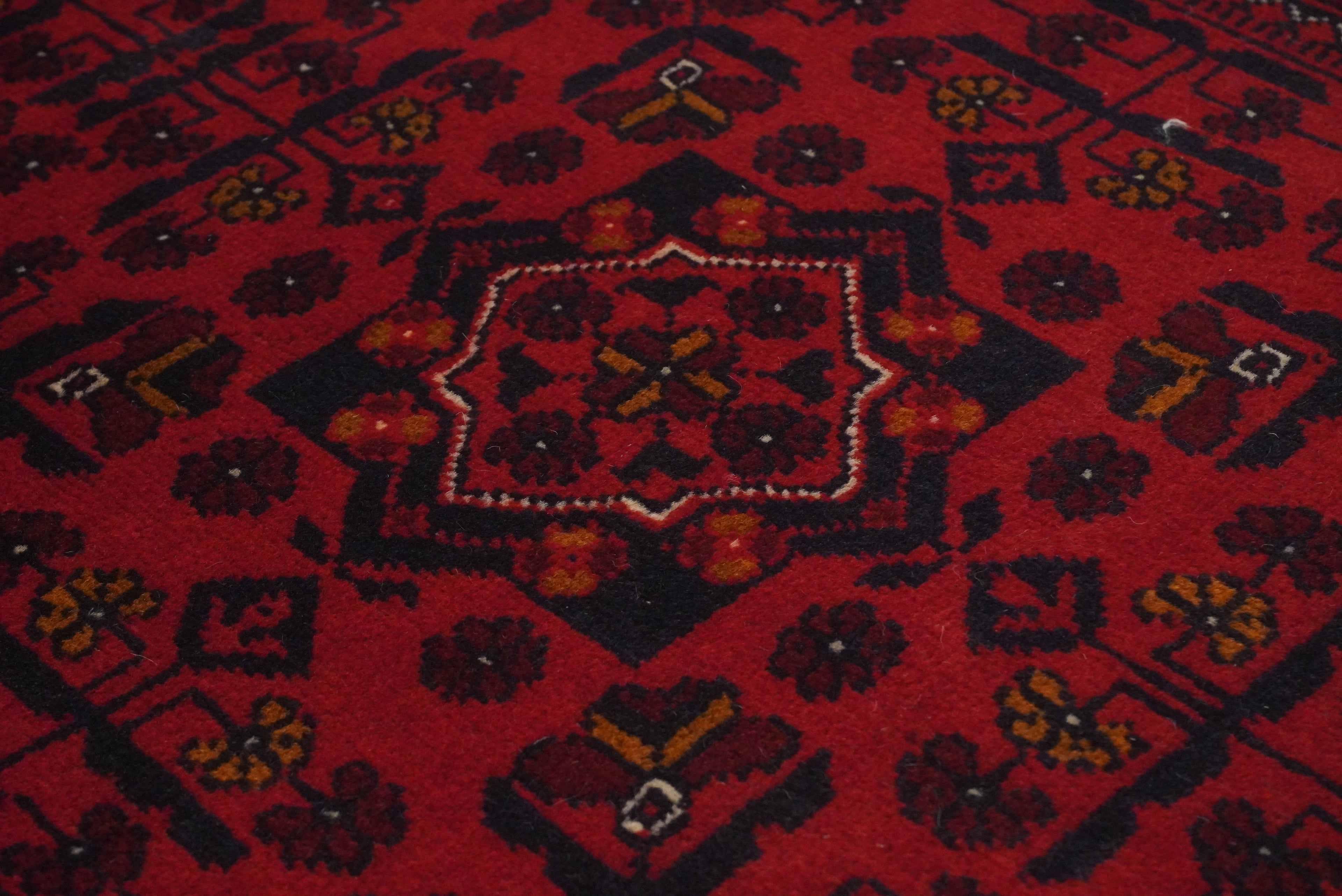 3x5 Red Kunduz Afghan Hand Knotted Oriental Rug - Yildiz Rugs