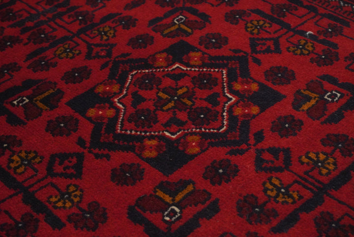 3x5 Red Kunduz Afghan Hand Knotted Oriental Rug - Yildiz Rugs