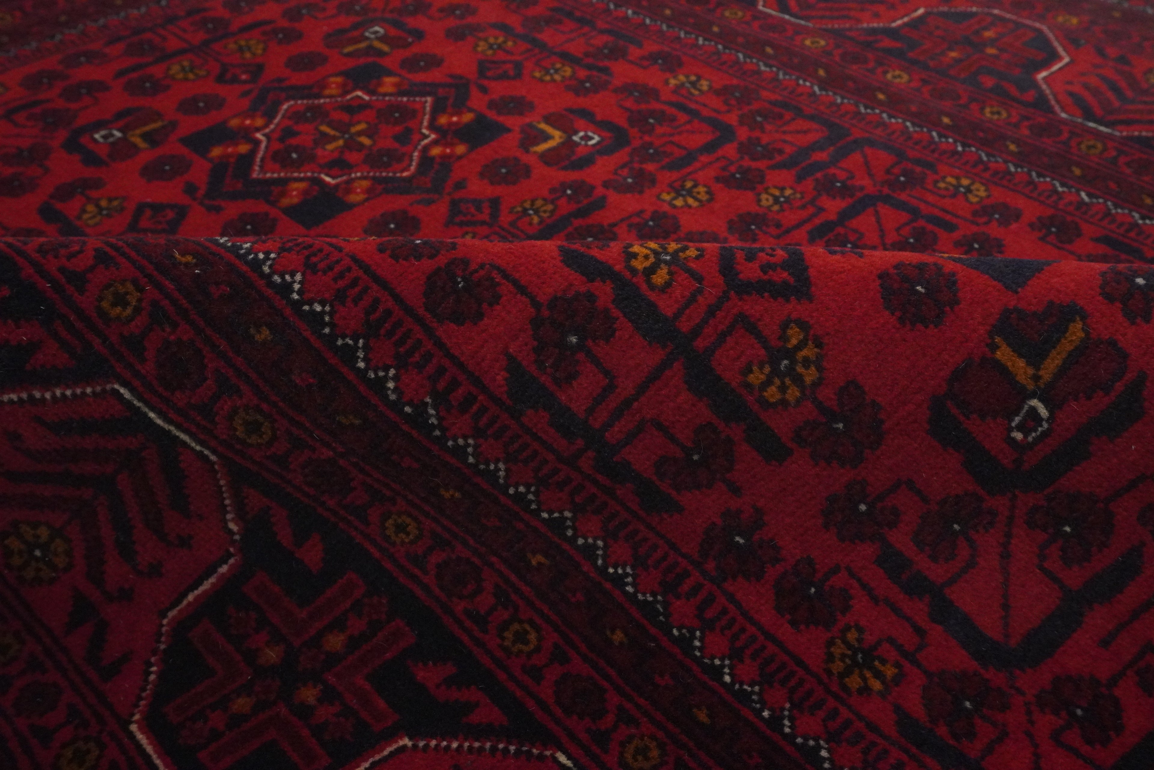 3x5 Red Kunduz Afghan Hand Knotted Oriental Rug - Yildiz Rugs