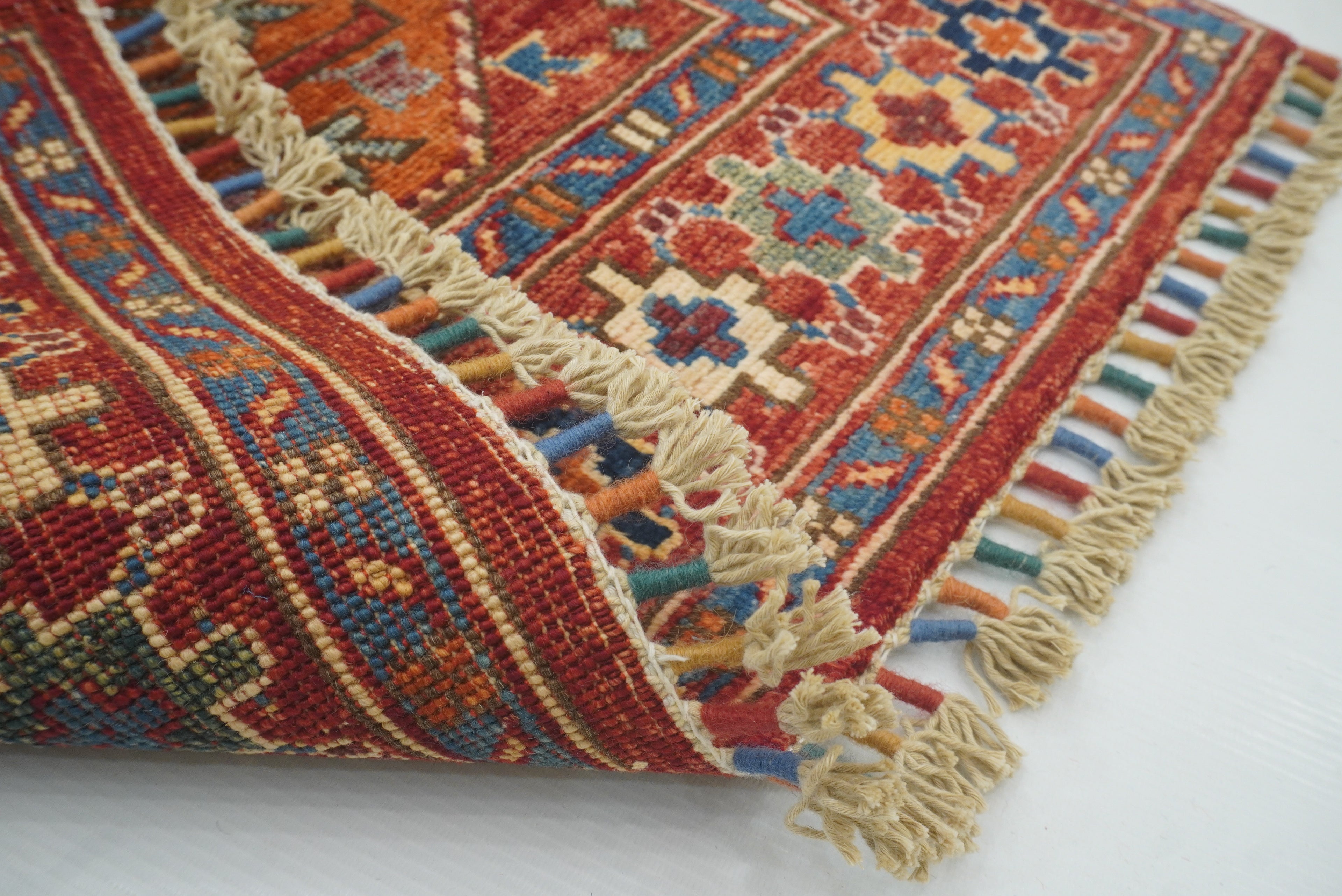2'8"x4'4" Red Ersari Hand Knotted Afghan Oriental Rug - Yildiz Rugs