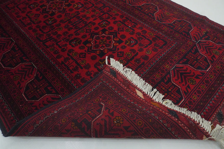 3x5 Red Kunduz Afghan Hand Knotted Oriental Rug - Yildiz Rugs