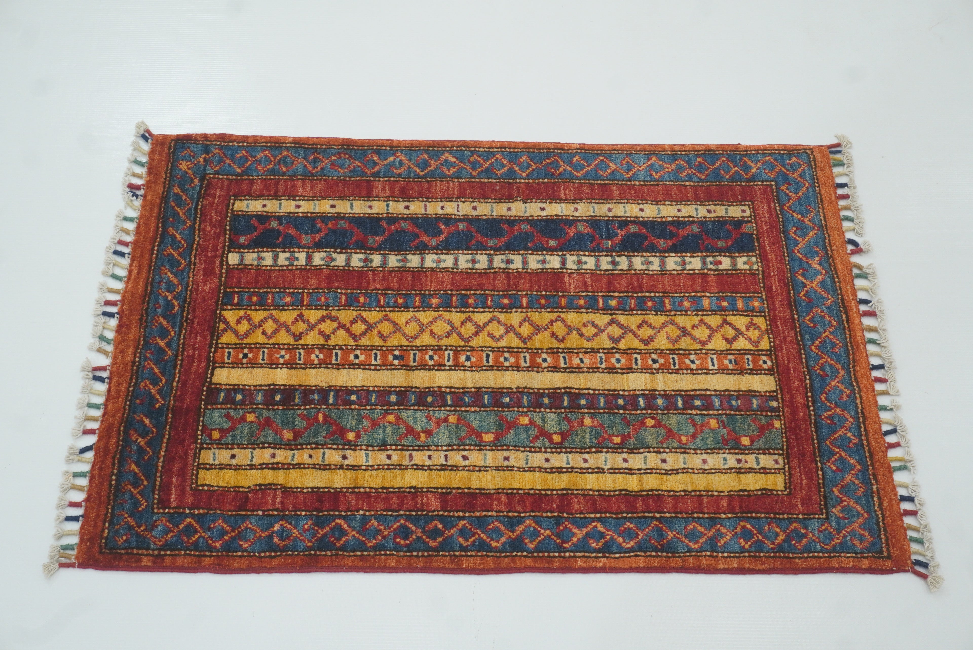 2x3 Red Turkish Hand-Knotted Wool Rug - Yildiz Rugs
