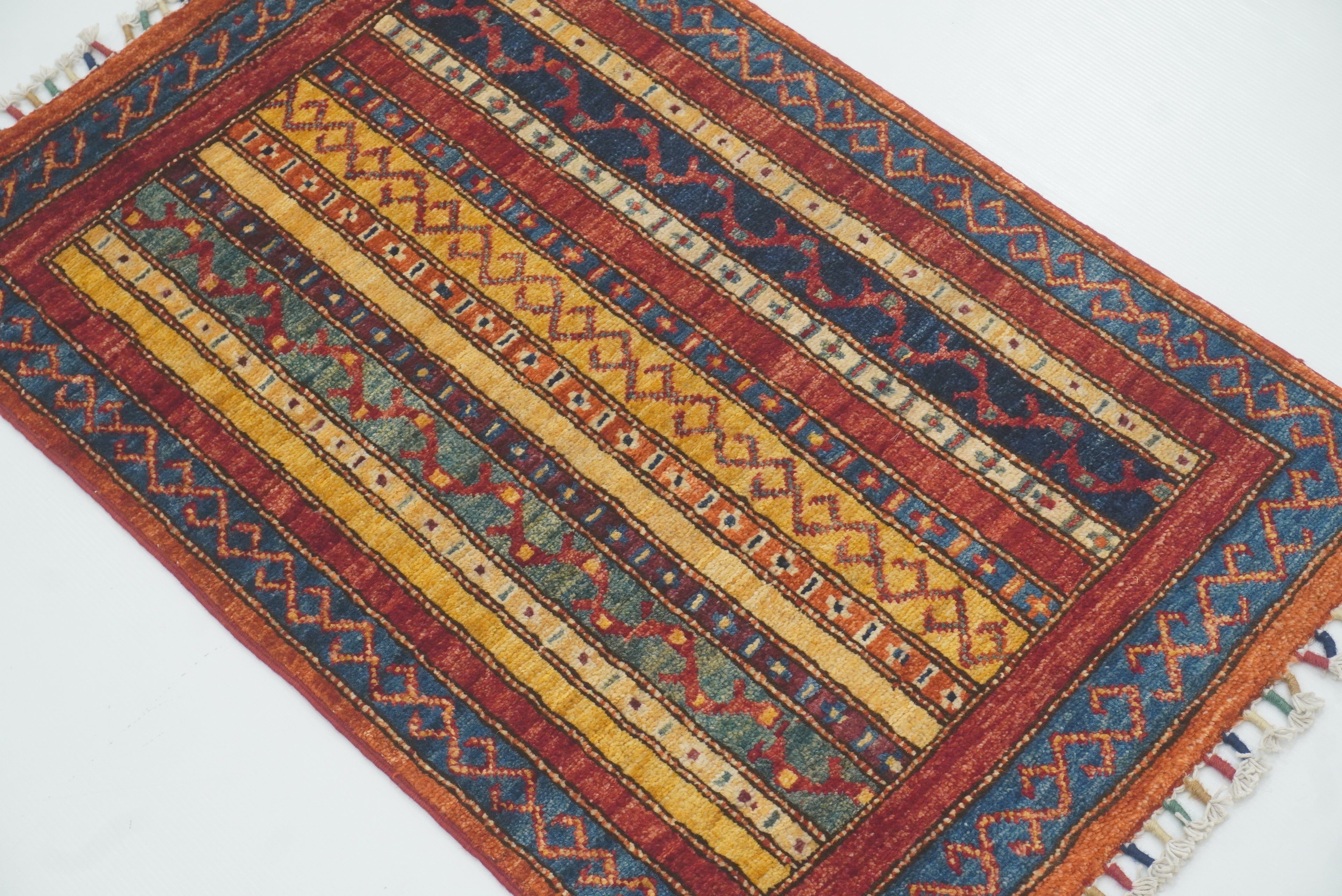 2x3 Red Turkish Hand-Knotted Wool Rug - Yildiz Rugs