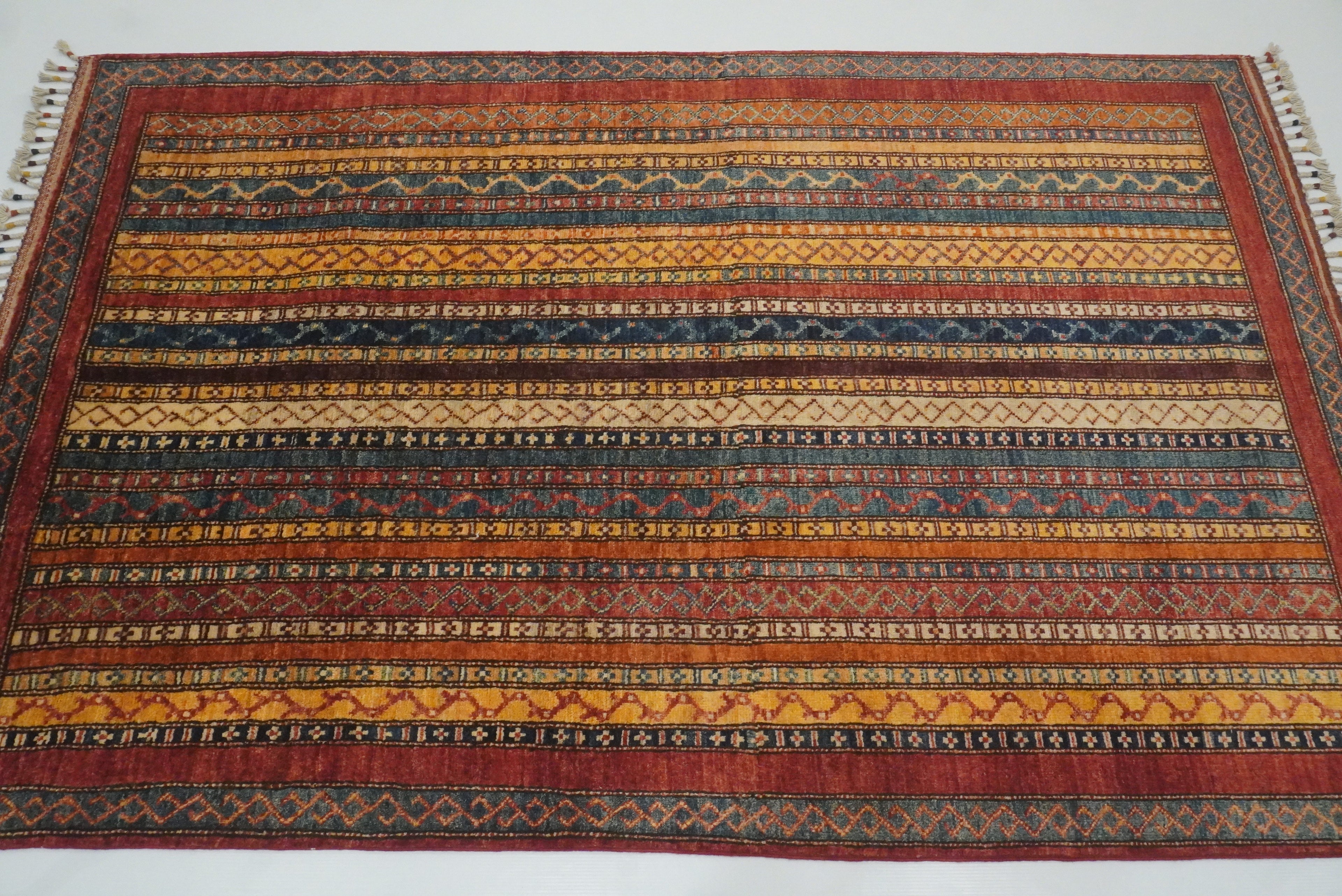 4x6 Red Shawl Hand Knotted Wool Rug - Yildiz Rugs