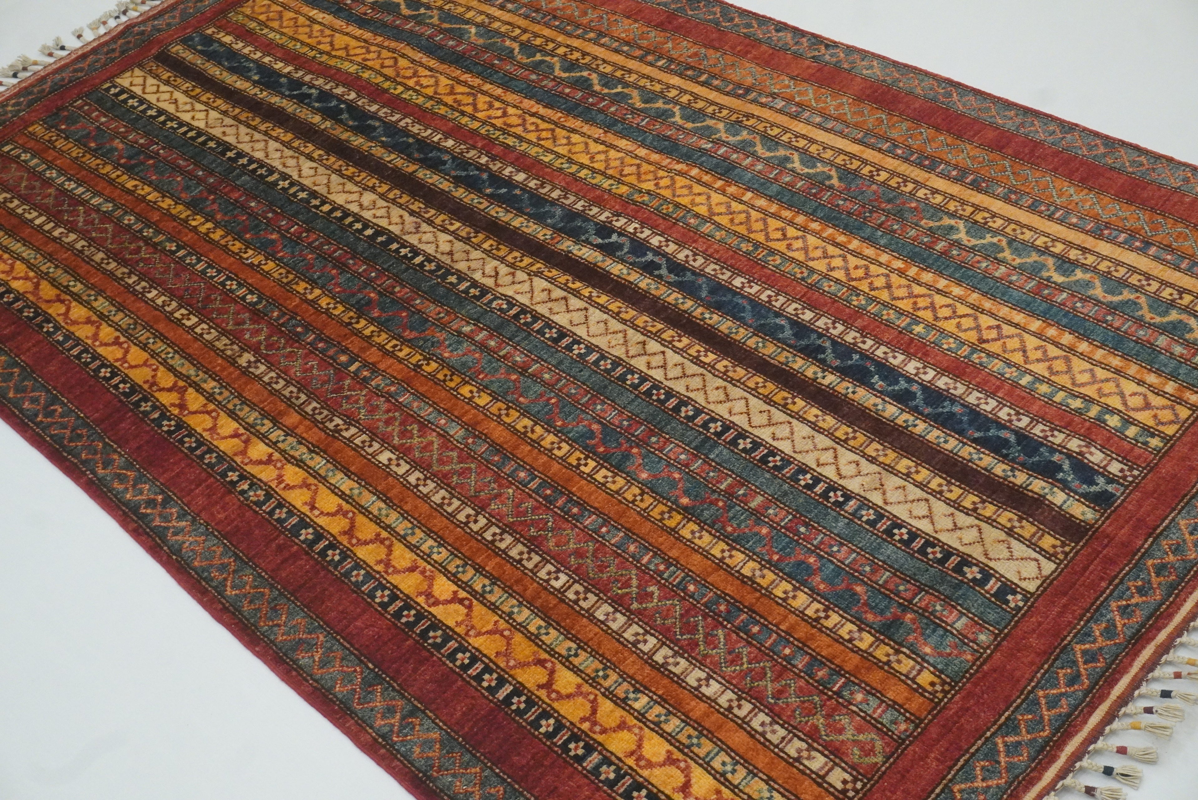 4x6 Red Shawl Hand Knotted Wool Rug - Yildiz Rugs