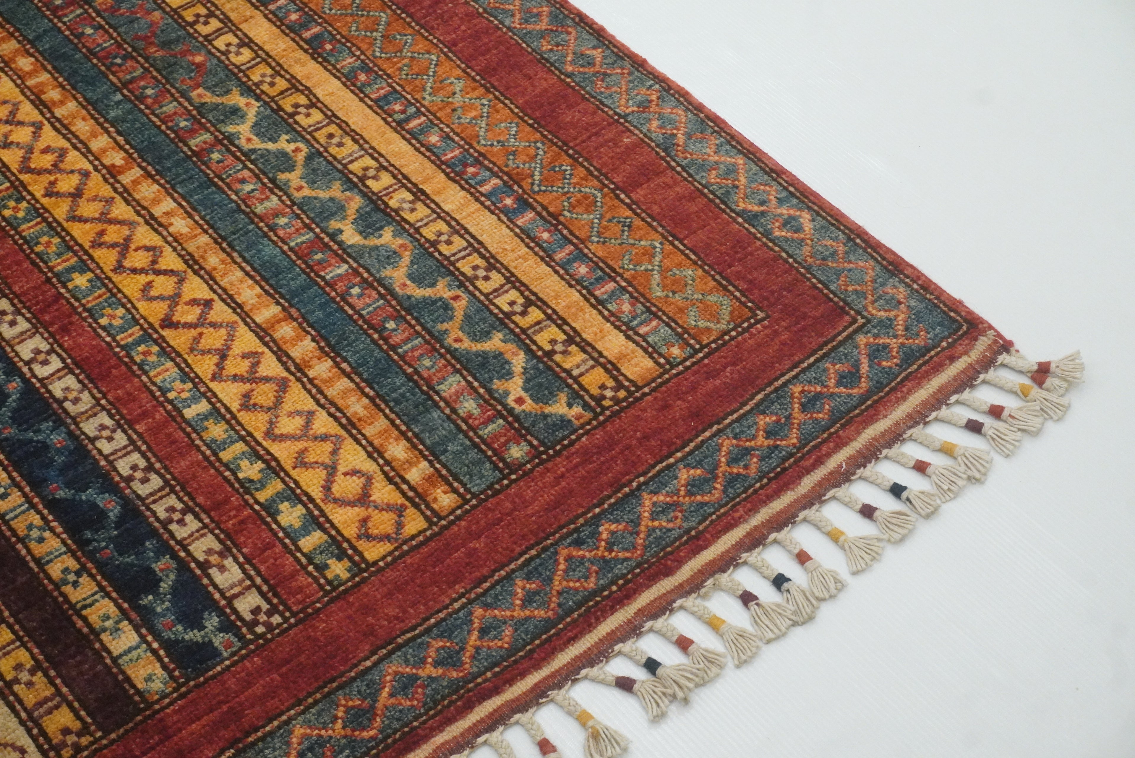 4x6 Red Shawl Hand Knotted Wool Rug - Yildiz Rugs