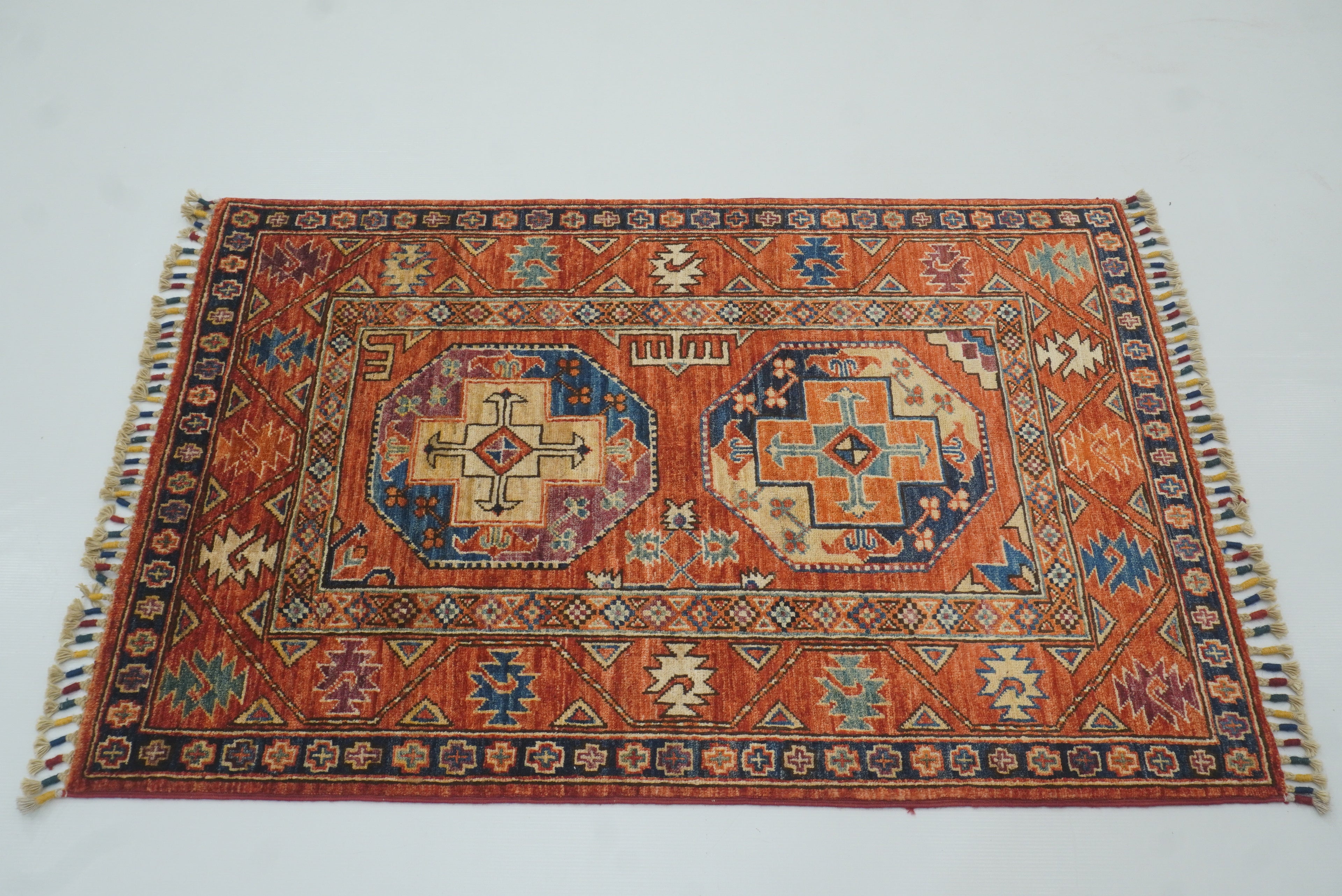3x4 Red Ersari Hand Knotted Afghan Oriental Rug - Yildiz Rugs