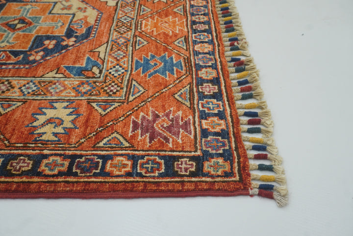 3x4 Red Ersari Hand Knotted Afghan Oriental Rug - Yildiz Rugs