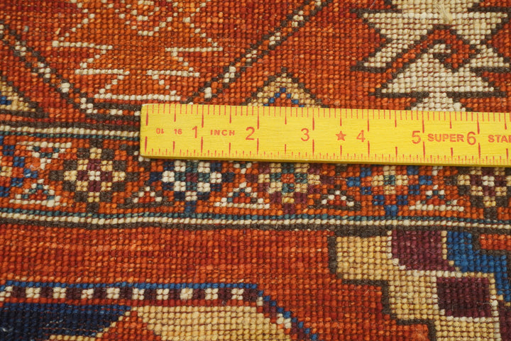 3x4 Red Ersari Hand Knotted Afghan Oriental Rug - Yildiz Rugs