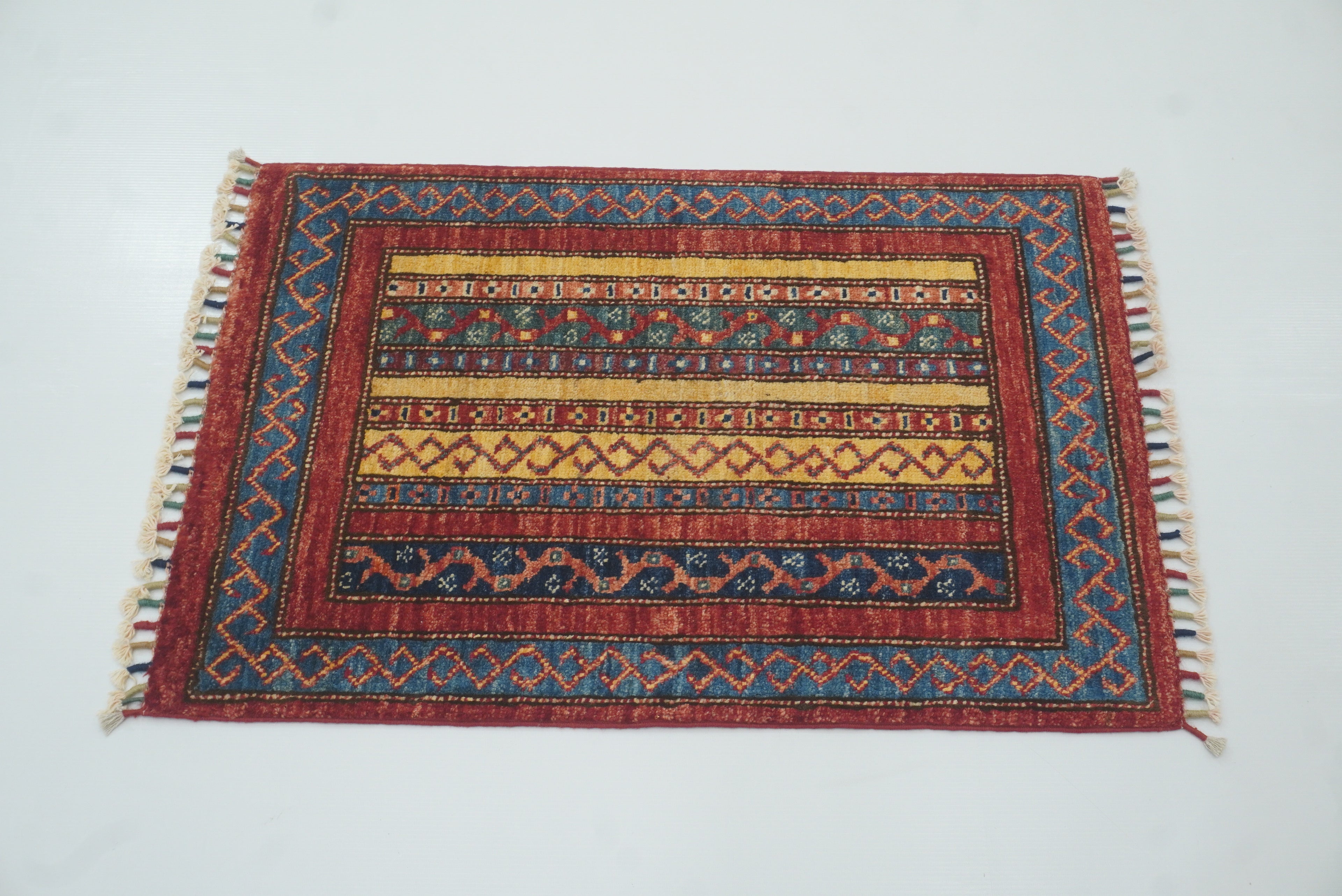 2x3 Red Turkish Hand-Knotted Wool Rug - Yildiz Rugs