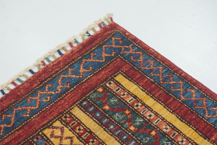 2x3 Red Turkish Hand-Knotted Wool Rug - Yildiz Rugs