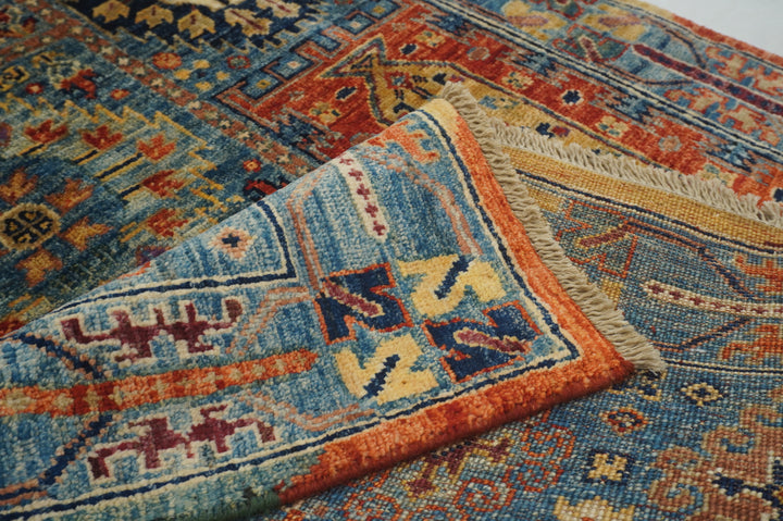 3x5 Blue Baluch Afghan Hand knotted Tribal Rug