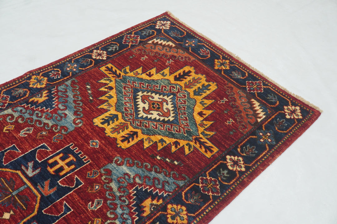 10 ft Red Malayer Afghan hand knotted Runner Rug