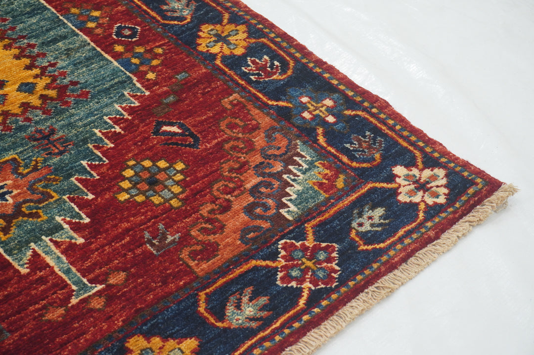 10 ft Red Malayer Afghan hand knotted Runner Rug