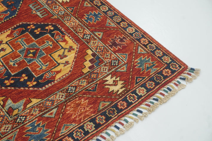 3x4 Red Ersari Hand Knotted Afghan Oriental Rug - Yildiz Rugs