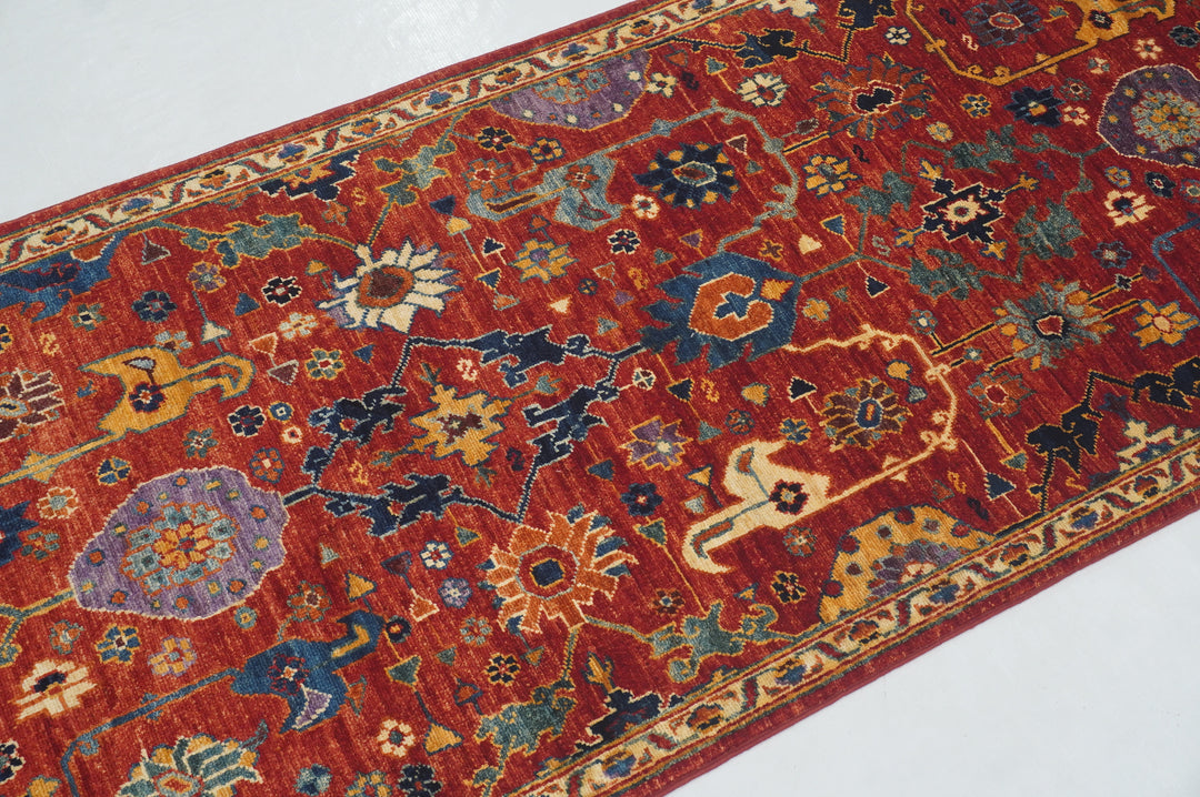 11 ft Red Bidjar Afghan Hand knotted Oriental Runner Rug