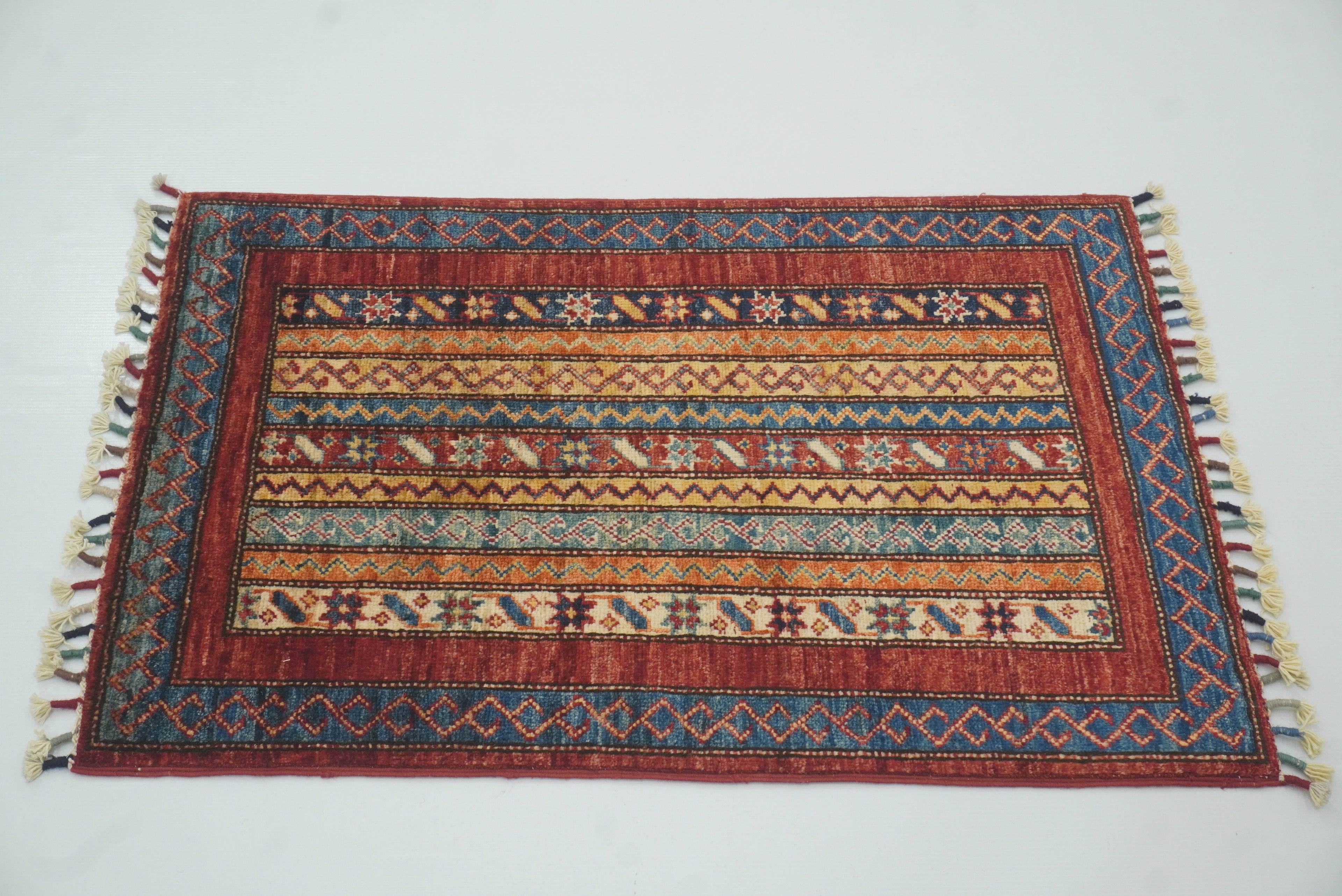 2x3 Red Turkish Hand-Knotted Wool Rug - Yildiz Rugs