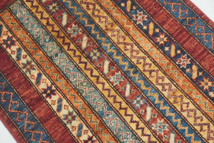 2x3 Red Turkish Hand-Knotted Wool Rug - Yildiz Rugs